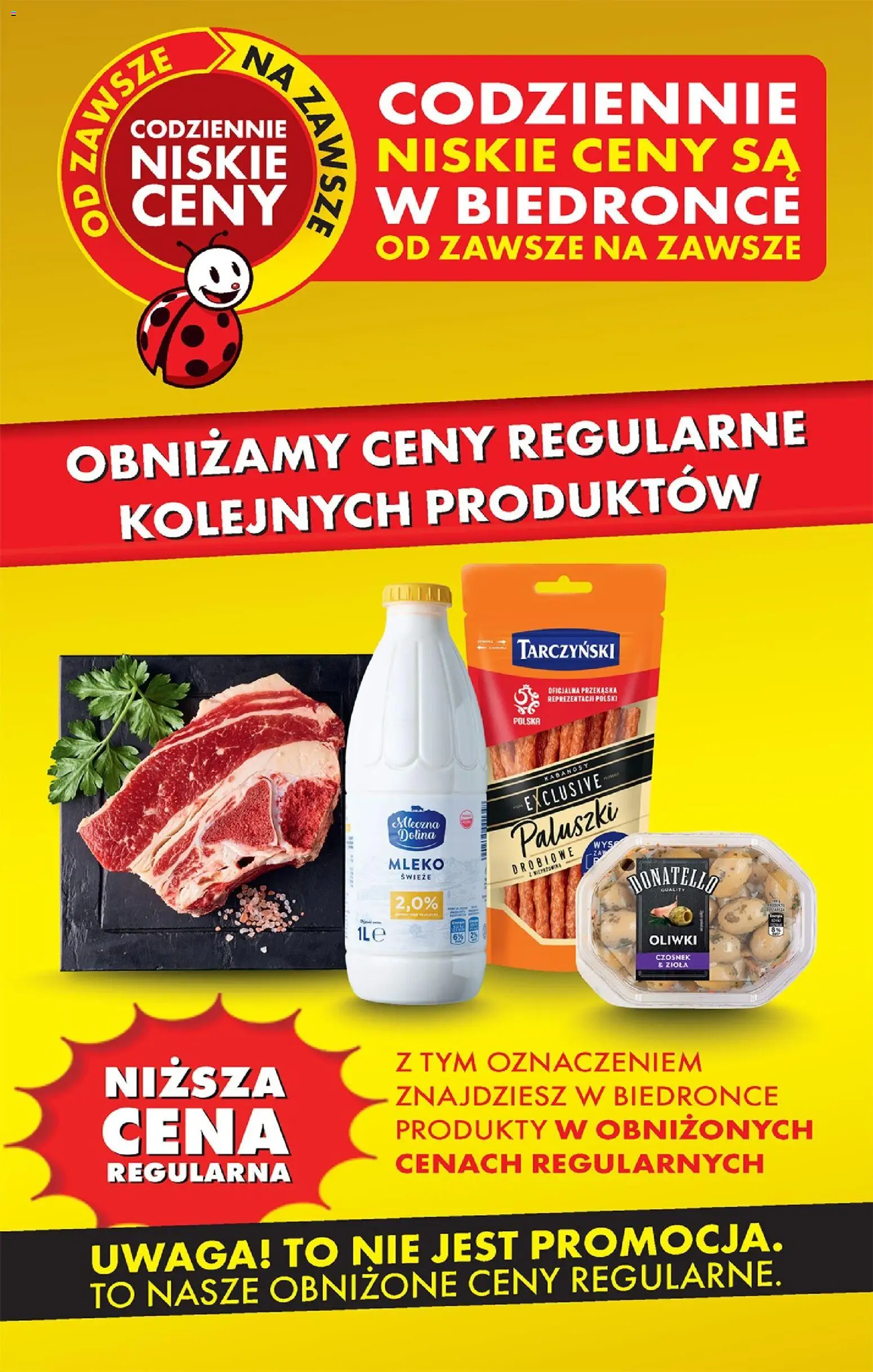 Biedronka Polsko leták - Obnizamy ceny regularne od 10.04.2026 | Strana: 1 | Produkty: Mléko