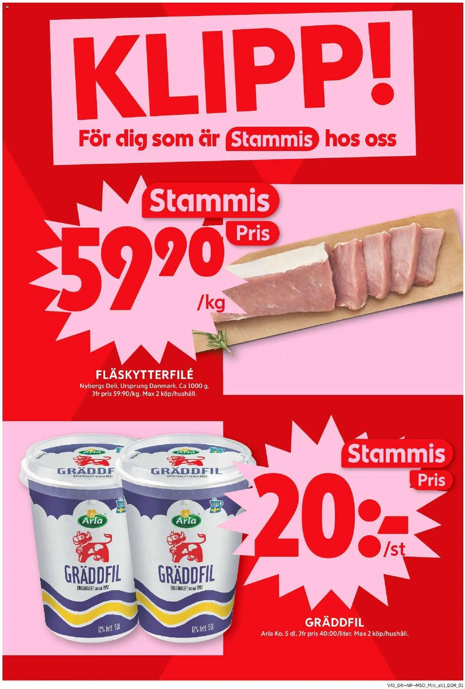 ICA Maxi reklamblad aktuell från 03.11.2025 | Sida: 2 | Produkter: Fläskytterfilé, Gräddfil