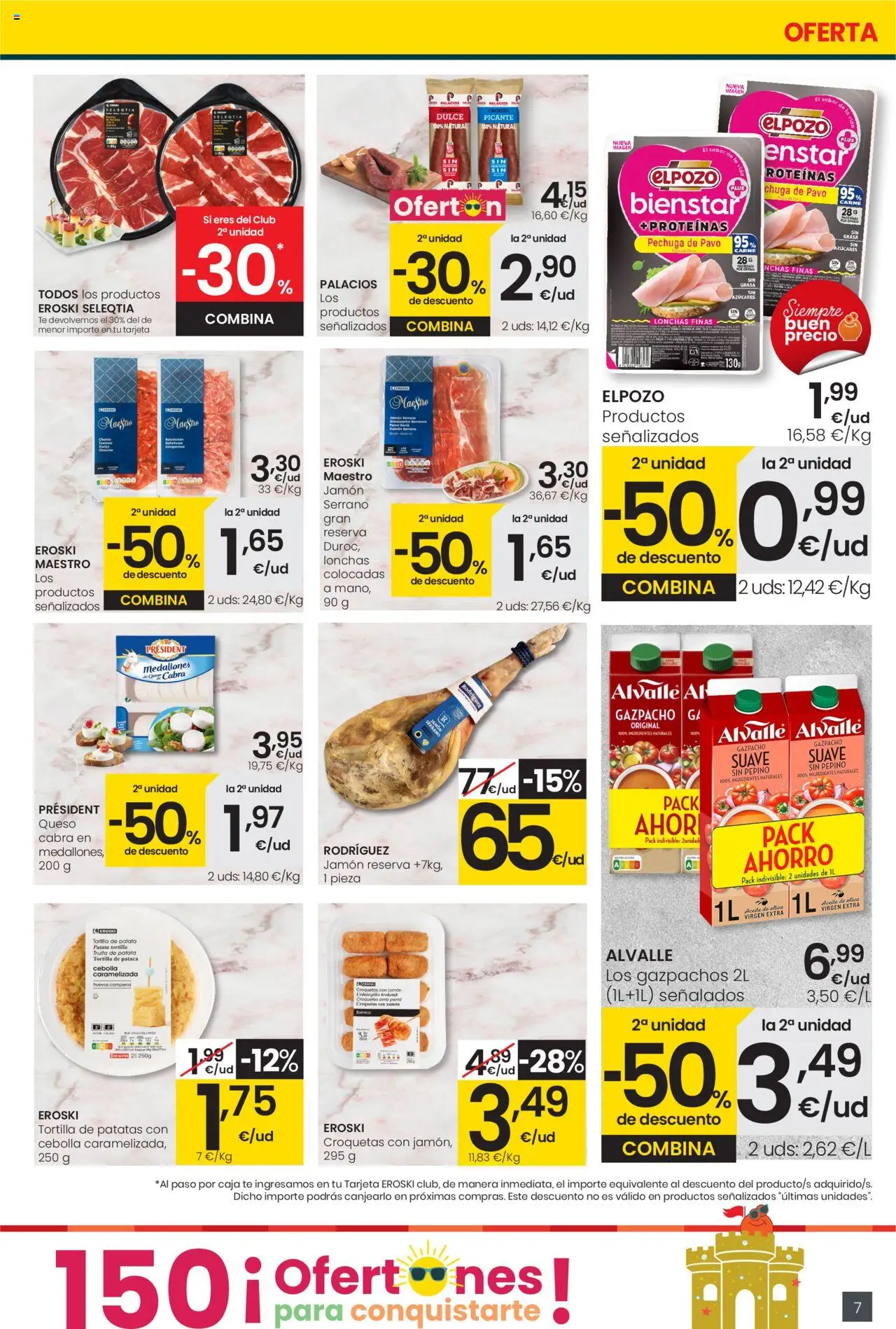 Eroski - Supermercados │ válido desde el 31.07.2025 | Página: 7 | Productos: Huevos, Aceite, Aceite de oliva, Croquetas