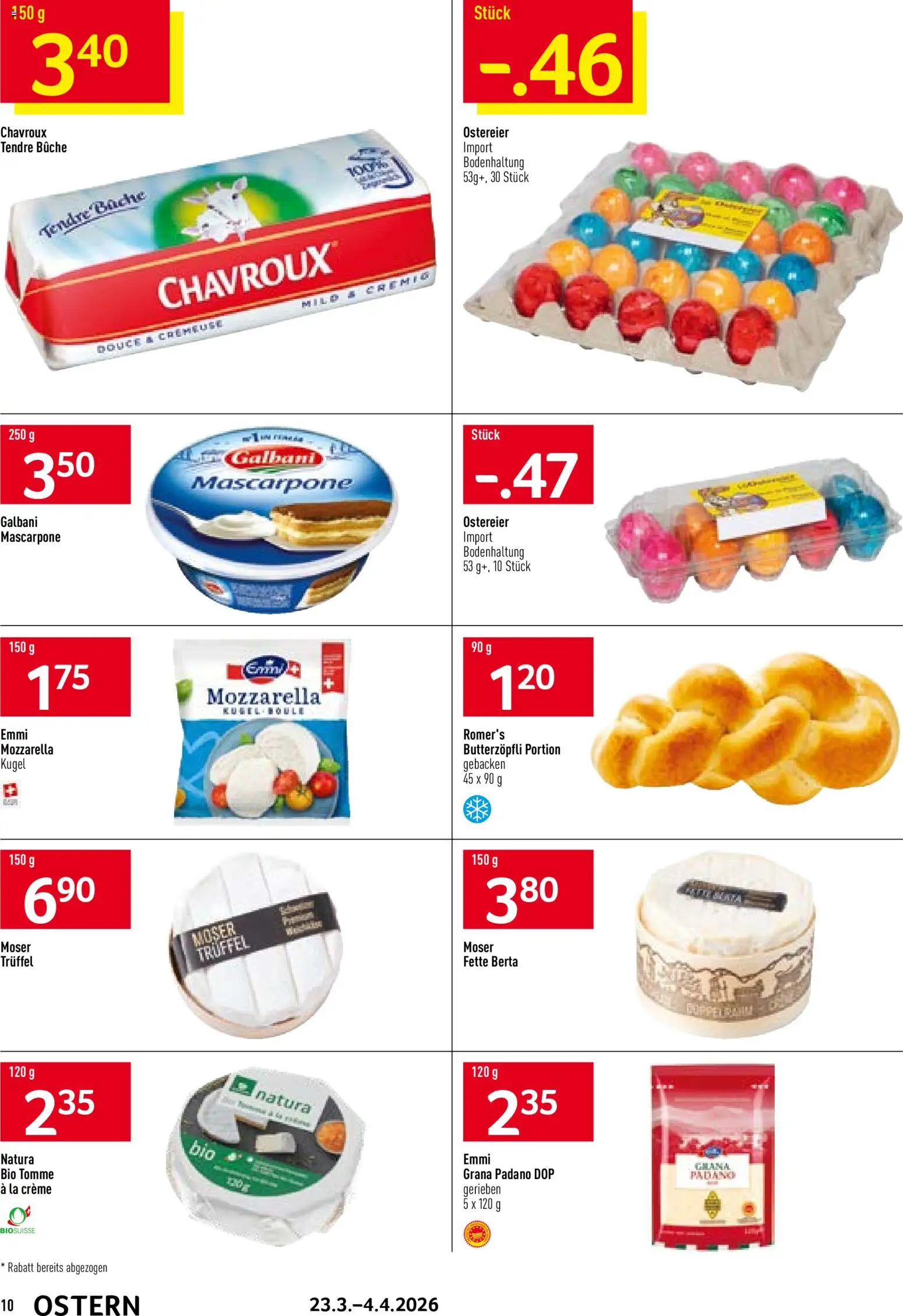 Prodega Aktionen Ostern – gültig ab 23.03.2026 | Seite: 10 | Produkte: Mascarpone, Creme