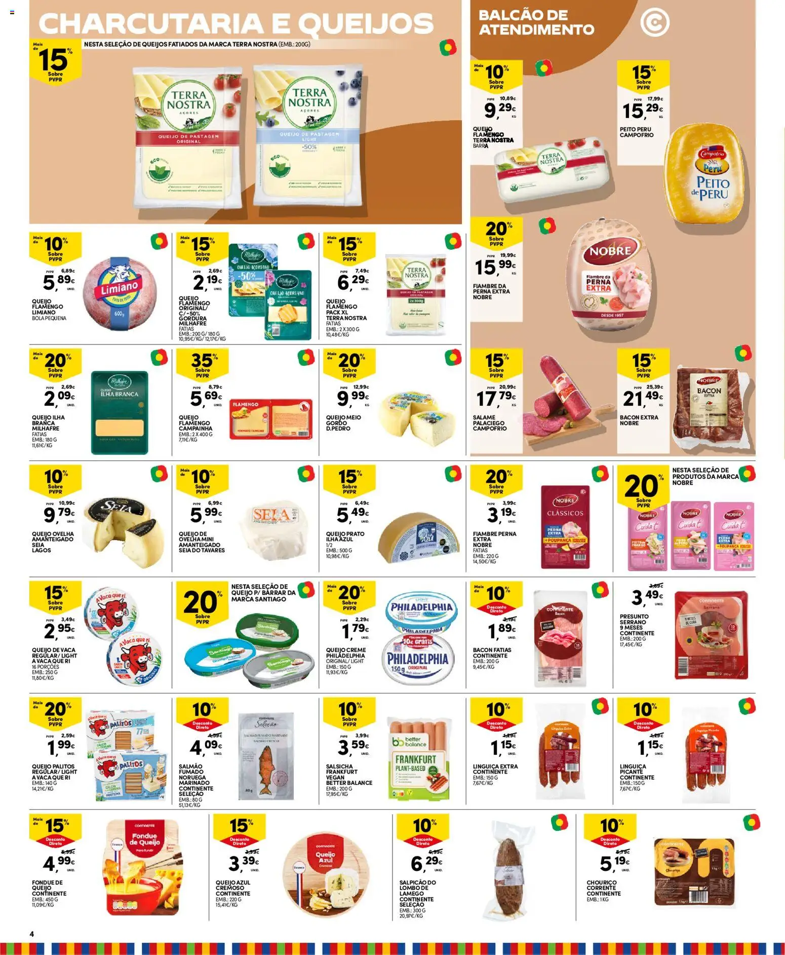 Continente Madeira │ válido de 07.04.2026 | Página: 4 | Produtos: Peru, Salpicão, Campainha, Salsicha