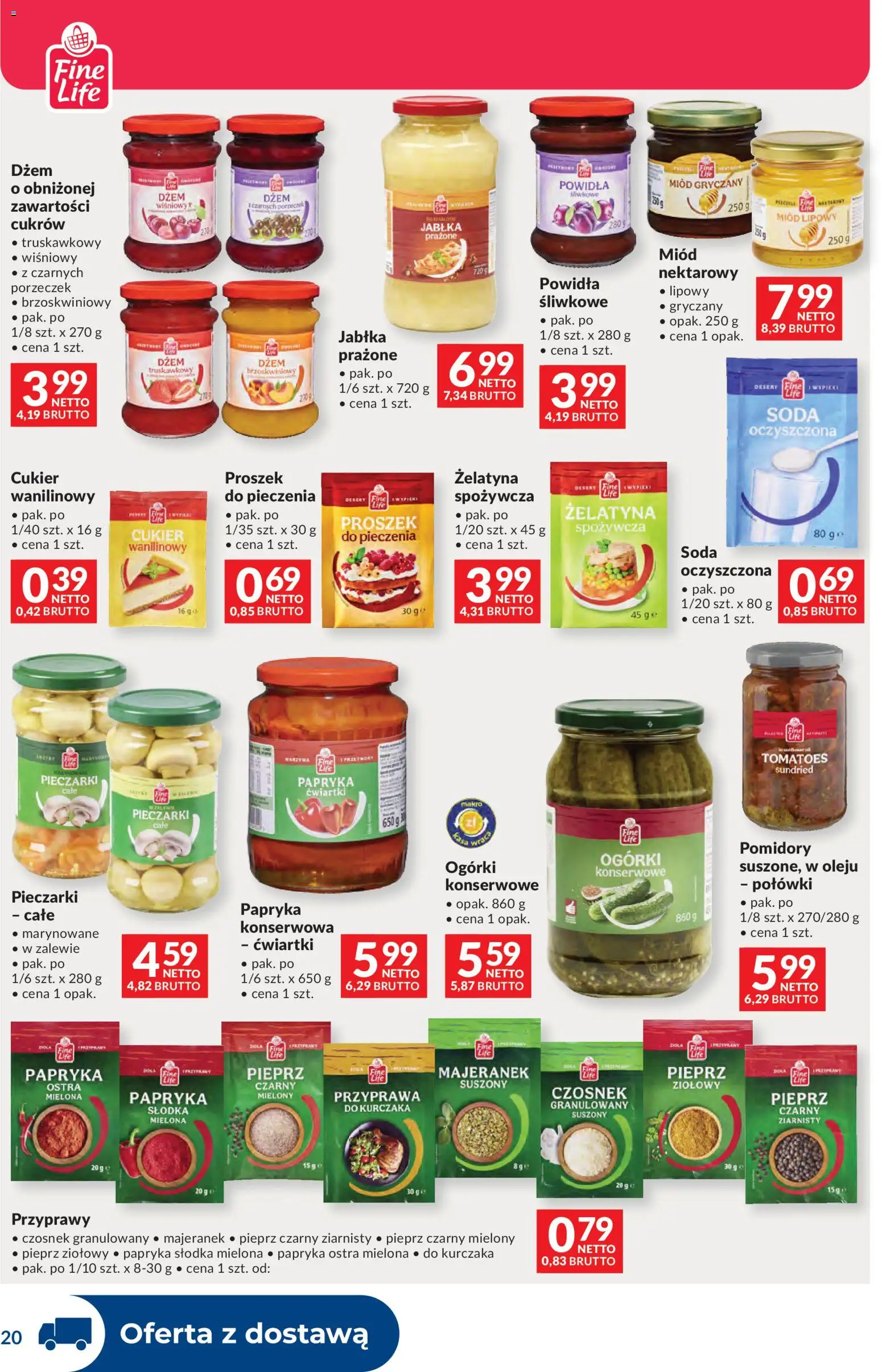 Makro Gazetka - Dystrybucja do sklepów od 25.11.2025 | Strona: 20 | Produkty: Żelatyna, Soda oczyszczona, Papryka, Cukier