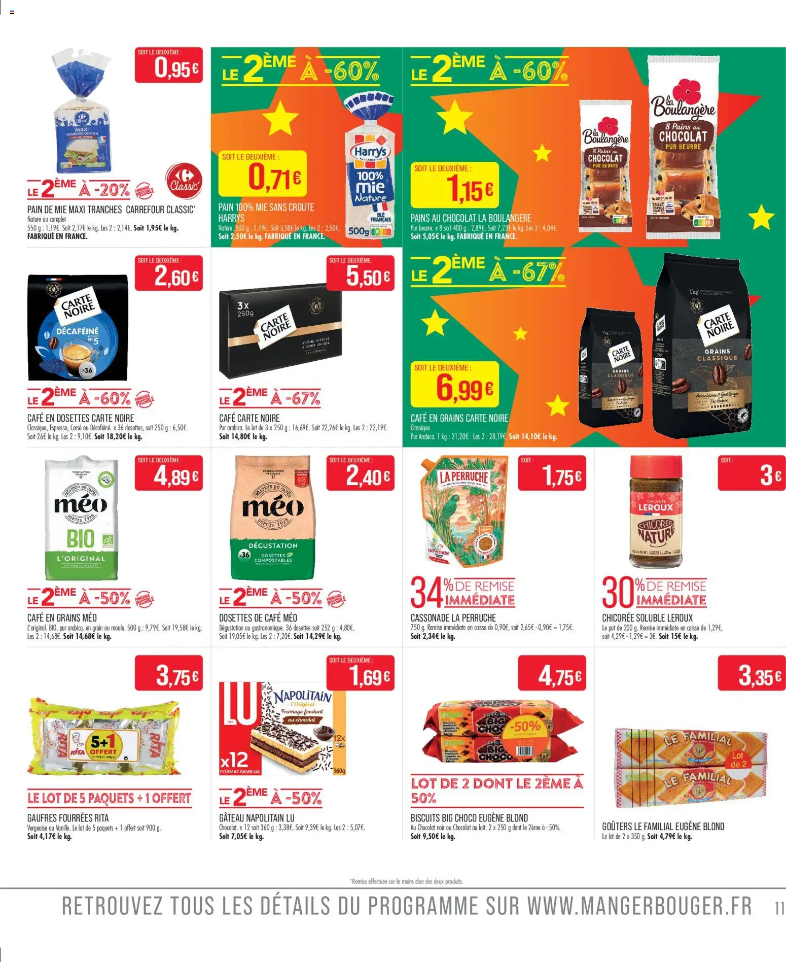 {H1} | Page: 13 | Produits: Café en grains, Pain de mie, Café, Gaufres