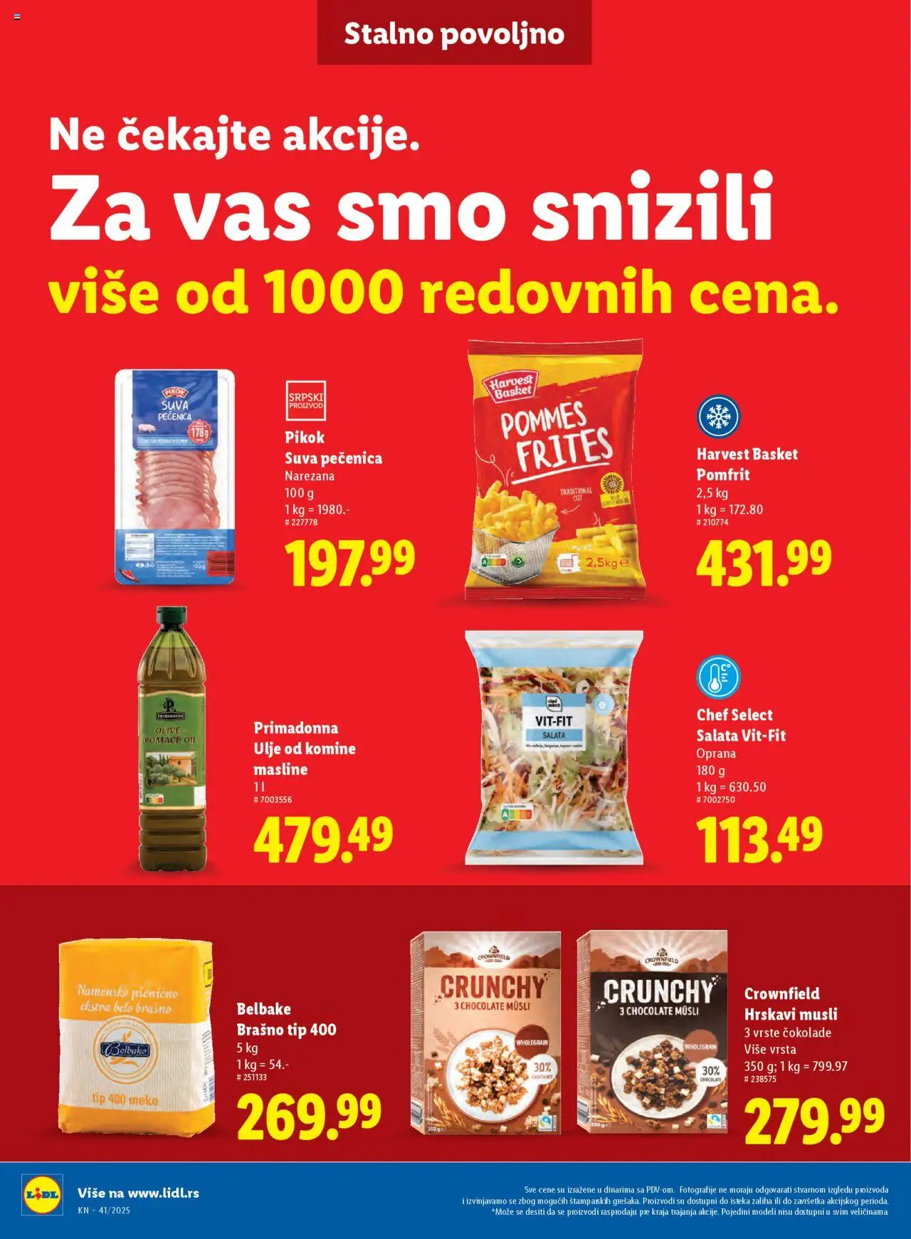 Lidl katalog - važi od 09.10.2025 | Strana: 18 | Proizvode: Salata, Brašno, Pomfrit, Pečenica