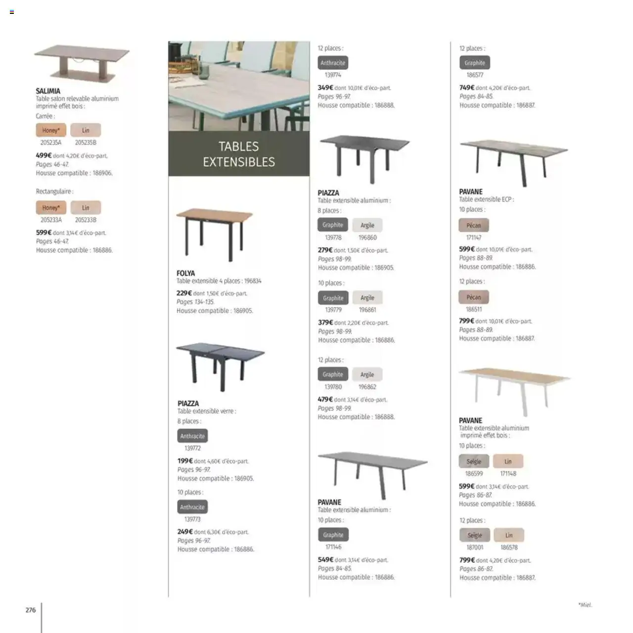  | Page: 276 | Produits: Table extensible, Argile, Table