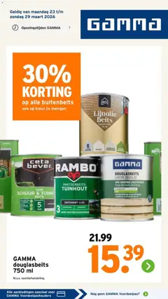 GAMMA folder - Voorbeeld van een folder van GAMMA, geldig van 23.03.2026