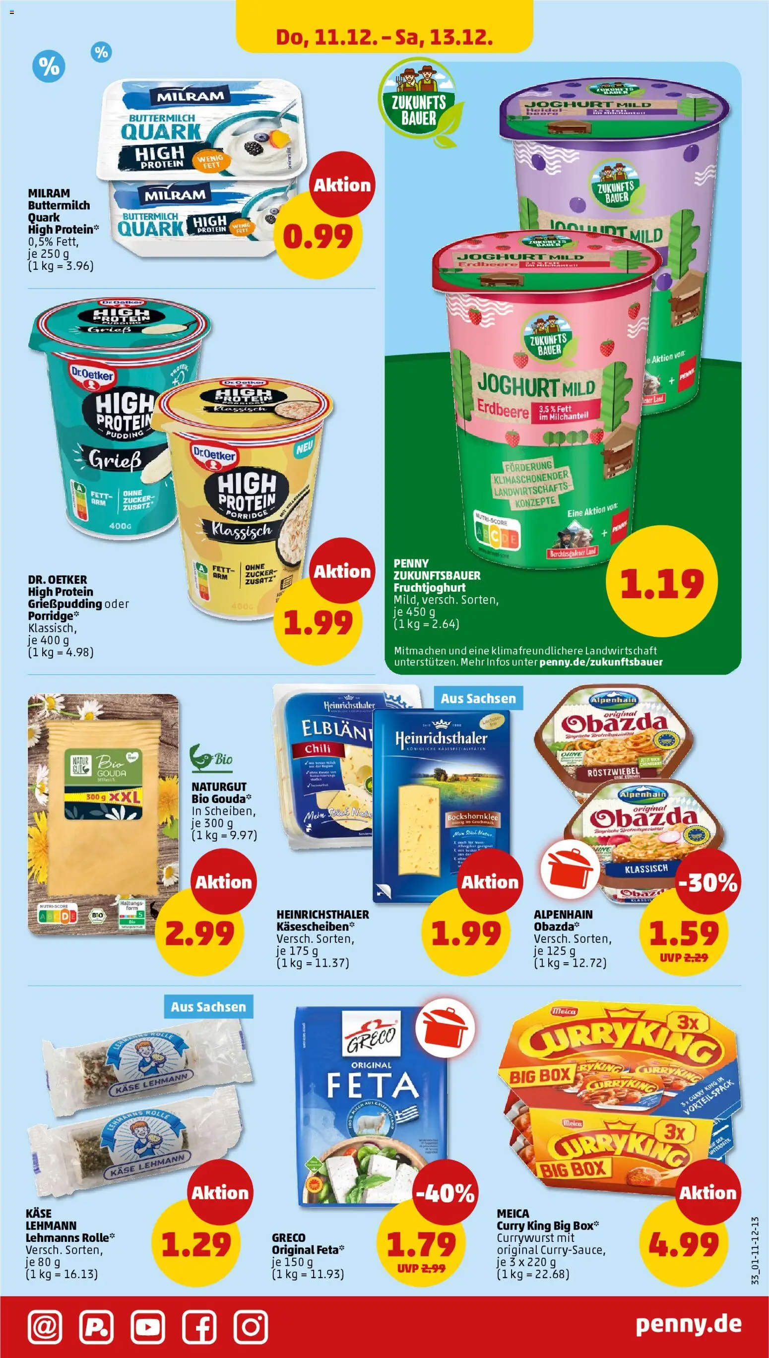 Penny Prospekt 	 – gültig ab 08.12.2025 | Seite: 37 | Produkte: Quark, Gouda, Meica, Zucker