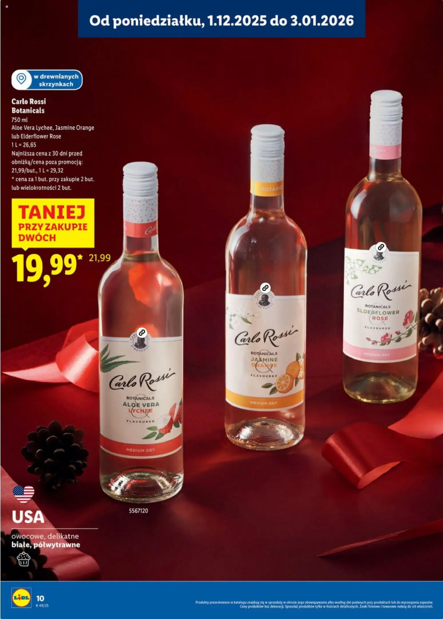 Lidl Katalog alkoholi mocnych i win od 01.12.2025 | Strona: 11 | Produkty: Carlo Rossi Rose, Carlo Rossi