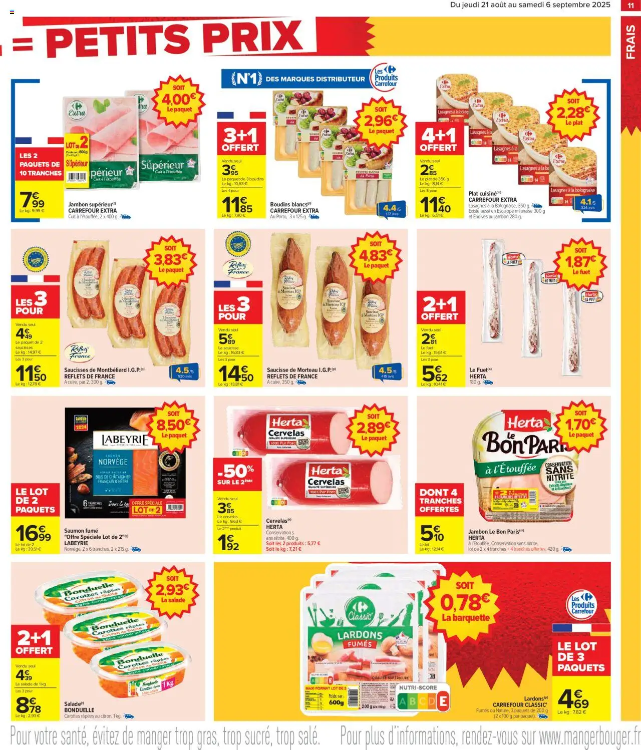  | Page: 13 | Produits: Endives, Jambon, Saucisse, Saumon