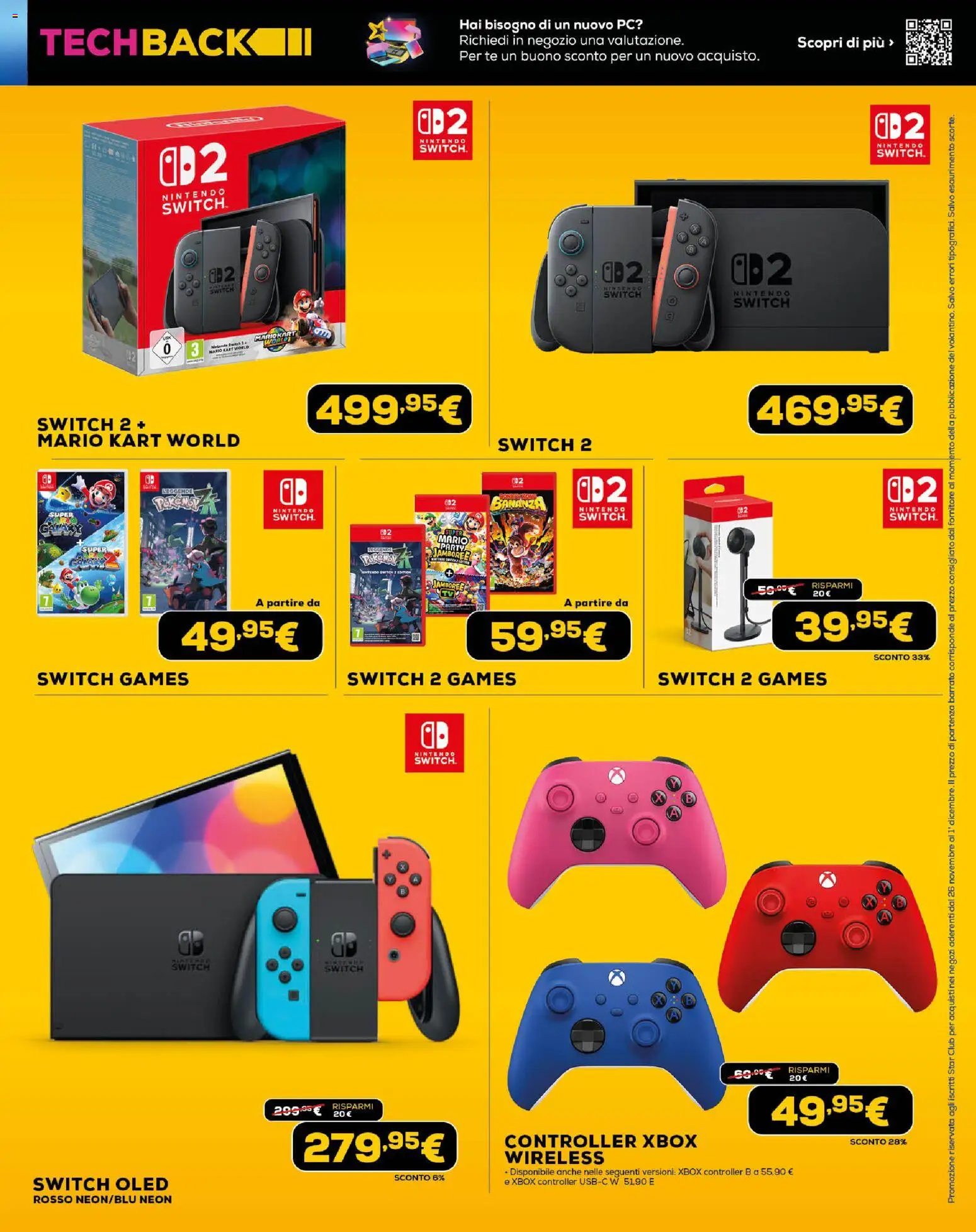 Volantino Euronics del 26.11.2025 | Pagina: 15 | Prodotti: Tè, PC, Xbox