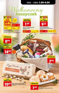 Pogląd oferty "Kiełbasa Myśliwska Kraina Wędlin Select, 270 g, Kiełbasa Myśliwska, 270 g" - ważna od 01.04.2026 | Strona: 39 | Produkty: Kiełbasa, Szynka, Chrzan, Sól