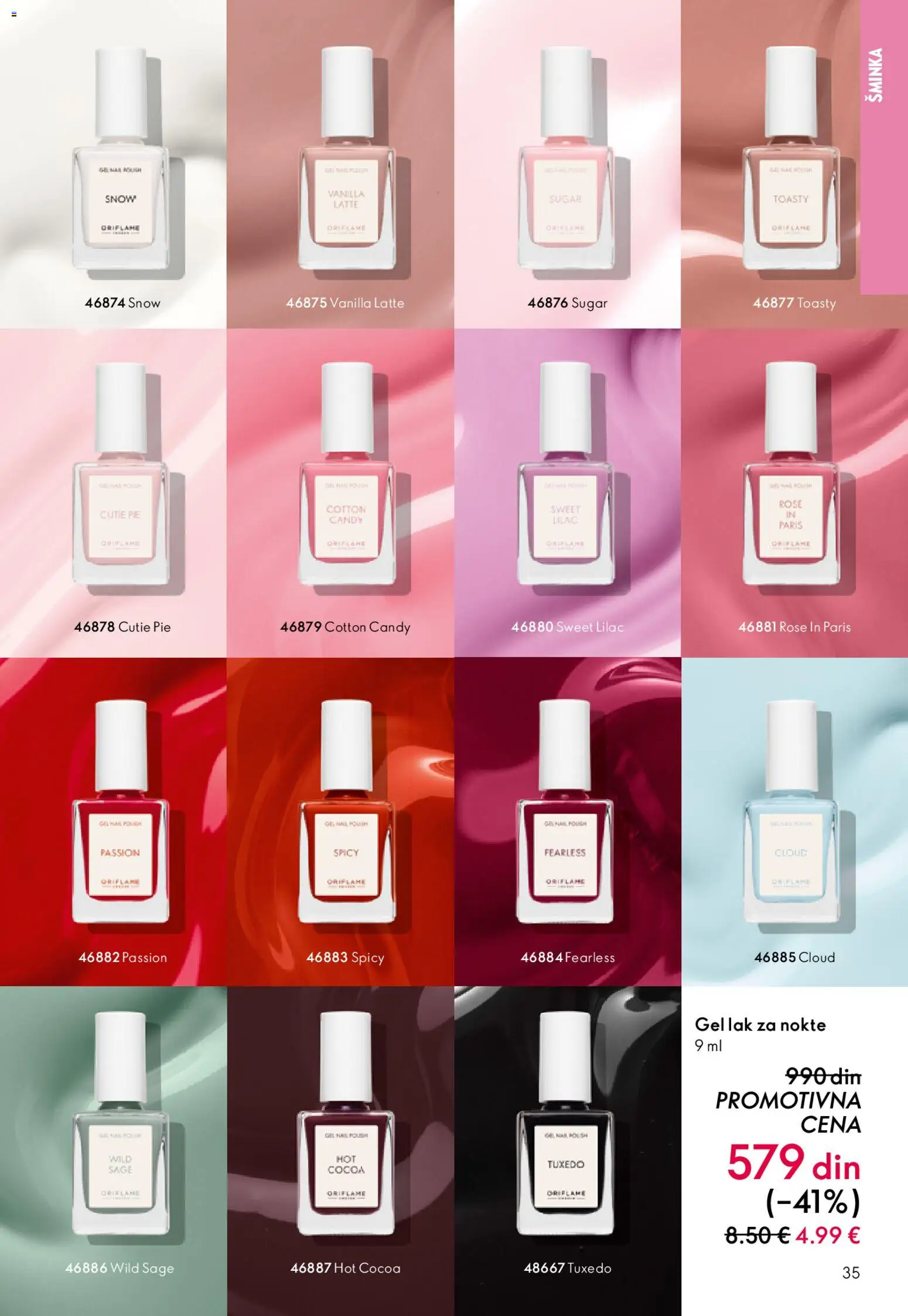 Oriflame katalog - važi od 22.04.2026 | Strana: 35 | Proizvode: Lak za nokte, Candy
