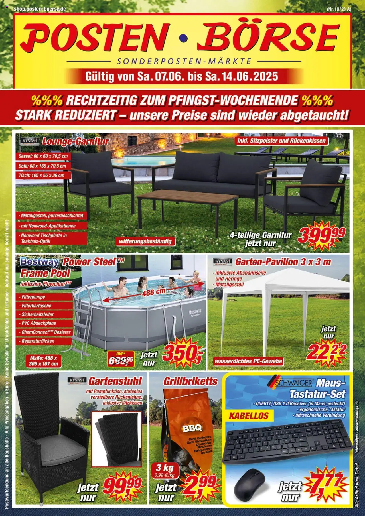 Posten Börse Prospekt - gültig ab dem 07.06.2025 | Seite: 1 | Produkte: USB, Sofa, Tisch, Maus