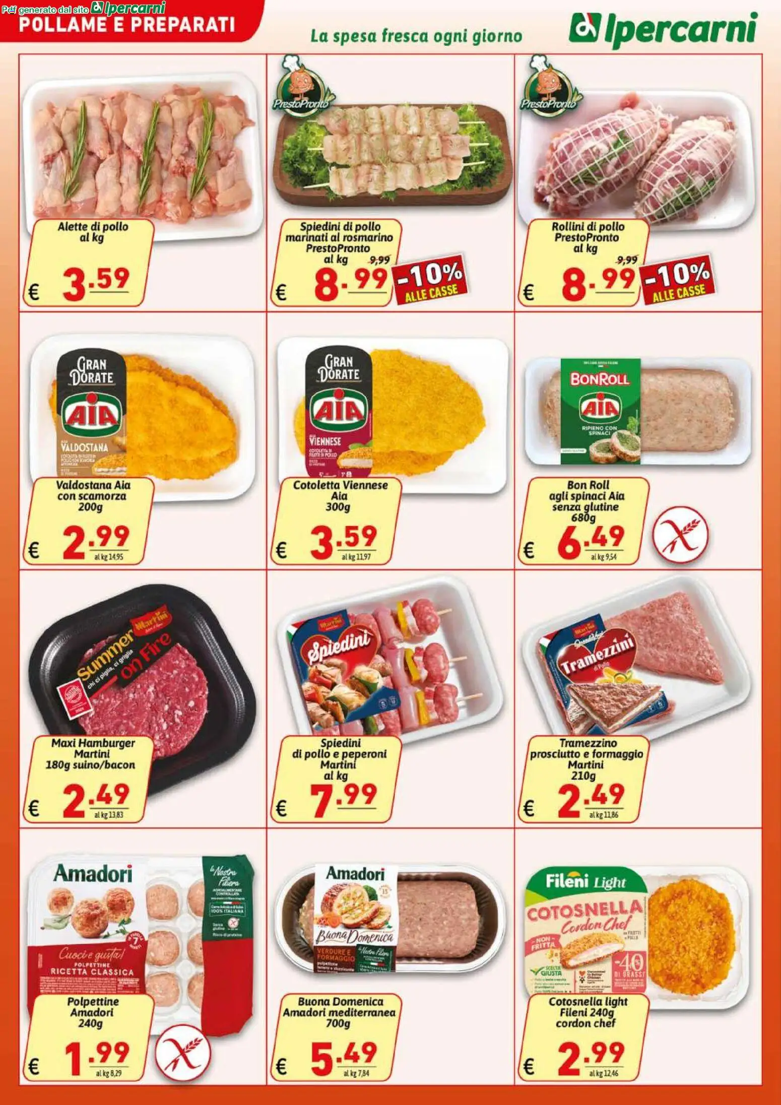 Volantino Ipercarni del 17.04.2026 | Pagina: 4 | Prodotti: Rosmarino, Verdure, Formaggio, Spinaci