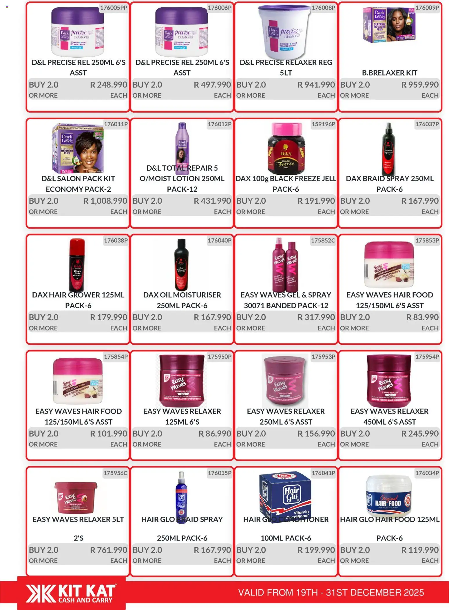 New KIT KAT Cash & Carry catalogue – valid from 19.12.2025 | Page: 17 | Products: Butter, Oil, Relaxer, Lotion