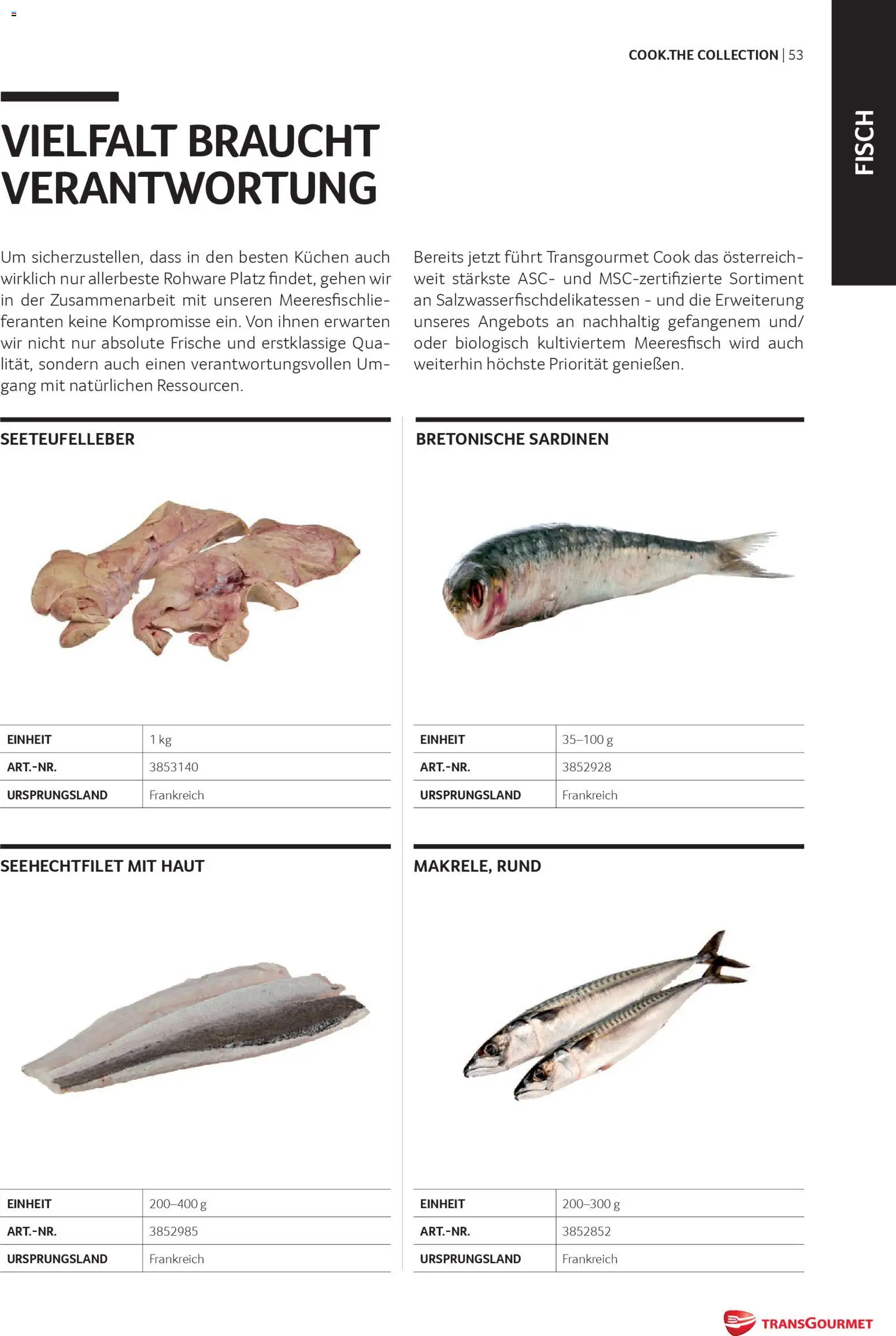 Transgourmet Cook Look-Book gültig ab 08.04.2026 | Seite: 53 | Produkte: Fisch