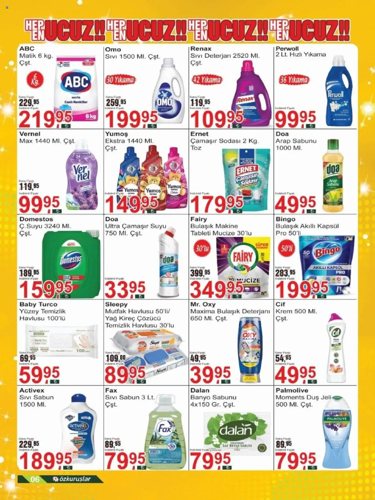 Özkuruşlar Katalog - 21.10.2025 tarihinden itibaren geçerlidir | Sayfa: 6 | Ürünler: Duş, Krem, Duş jeli, Bulaşık deterjanı