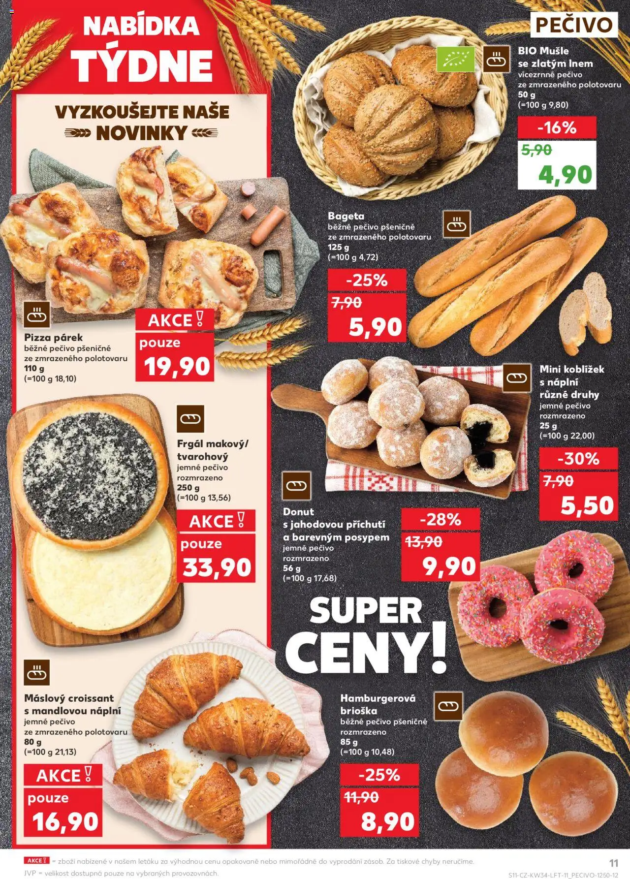 Kaufland leták - Chomutov od 20.08.2025 | Strana: 11 | Produkty: Donut, Pizza, Croissant, Bageta