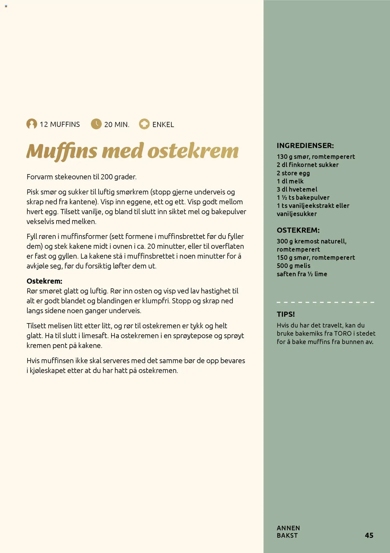 {H1} | Side: 45 | Produkter: Smør, Mel, Bakepulver, Biltong knife