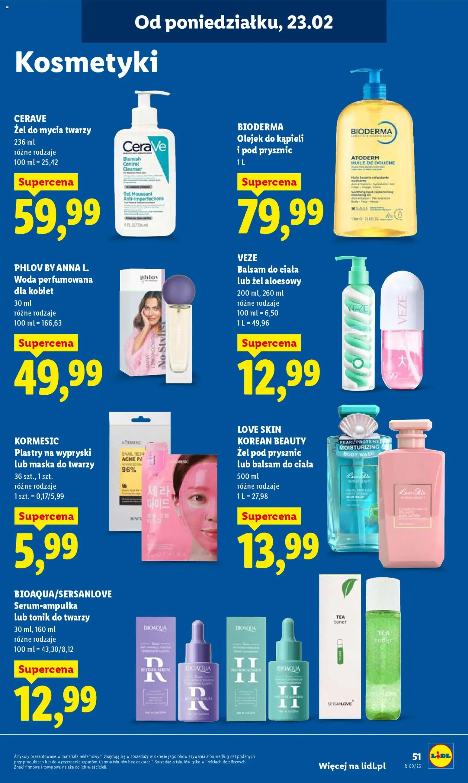 Lidl Gazetka od 23.02.2026 | Strona: 51 | Produkty: Kosmetyki, Prysznic, Maska, Woda