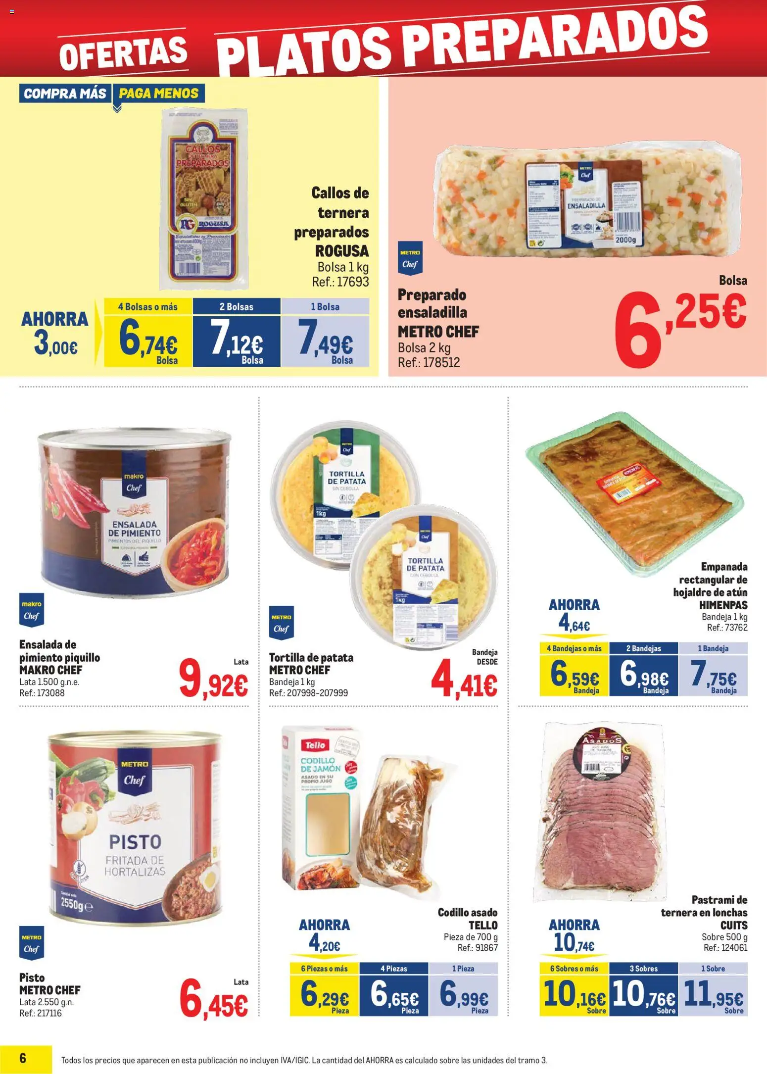 Makro - Precios Sur II │ válido desde el 02.02.2026 | Página: 6 | Productos: Ensaladilla, Jugo, Ensalada, Bandeja