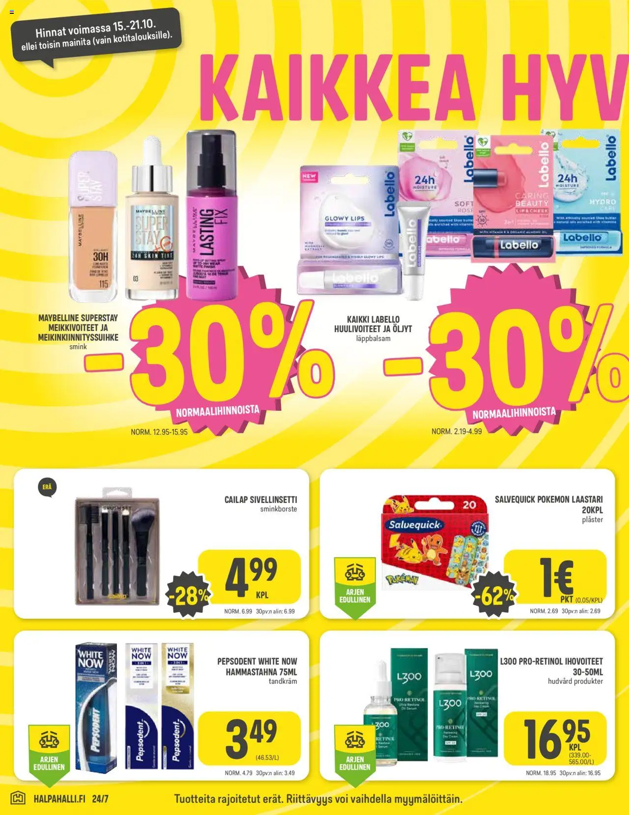 Halpa Halli tarjoukset – voimassa 15.10.2025 alkaen | Sivu: 6 | Tuotteet: Hammastahna, Voi, Laastari