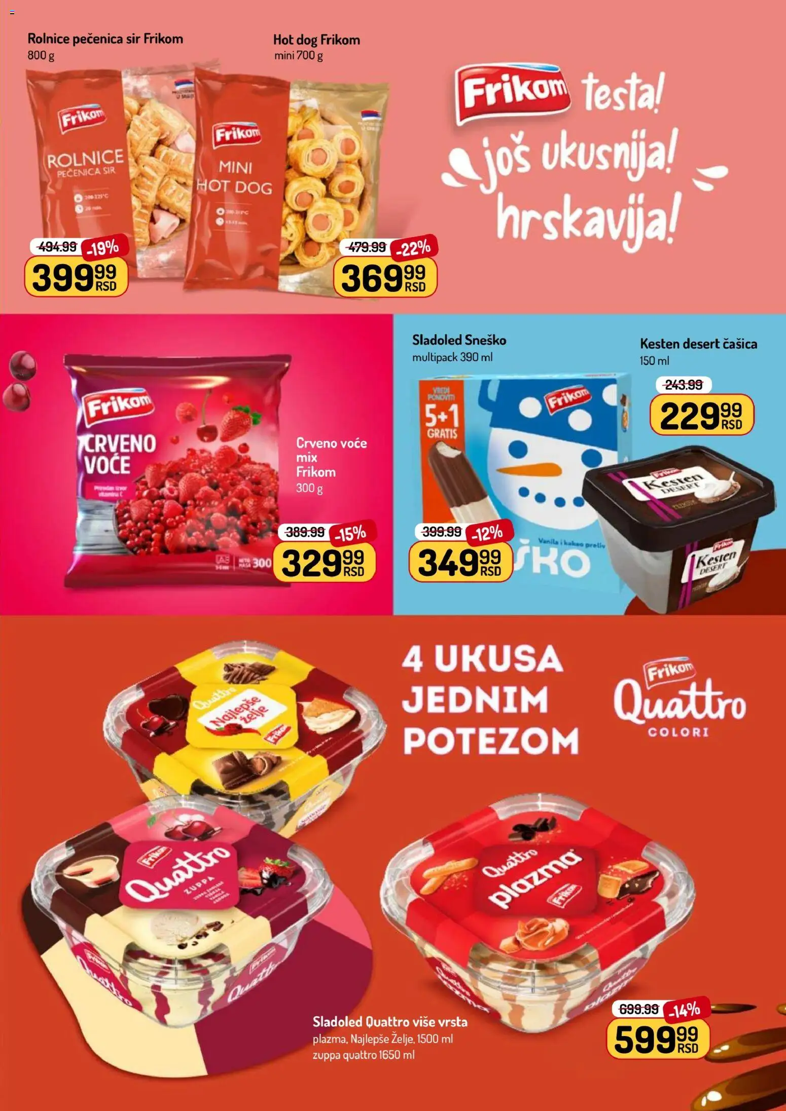Aman katalog - važi od 16.03.2026 | Strana: 19 | Proizvode: Sladoled, Sir, Hot dog, Pečenica