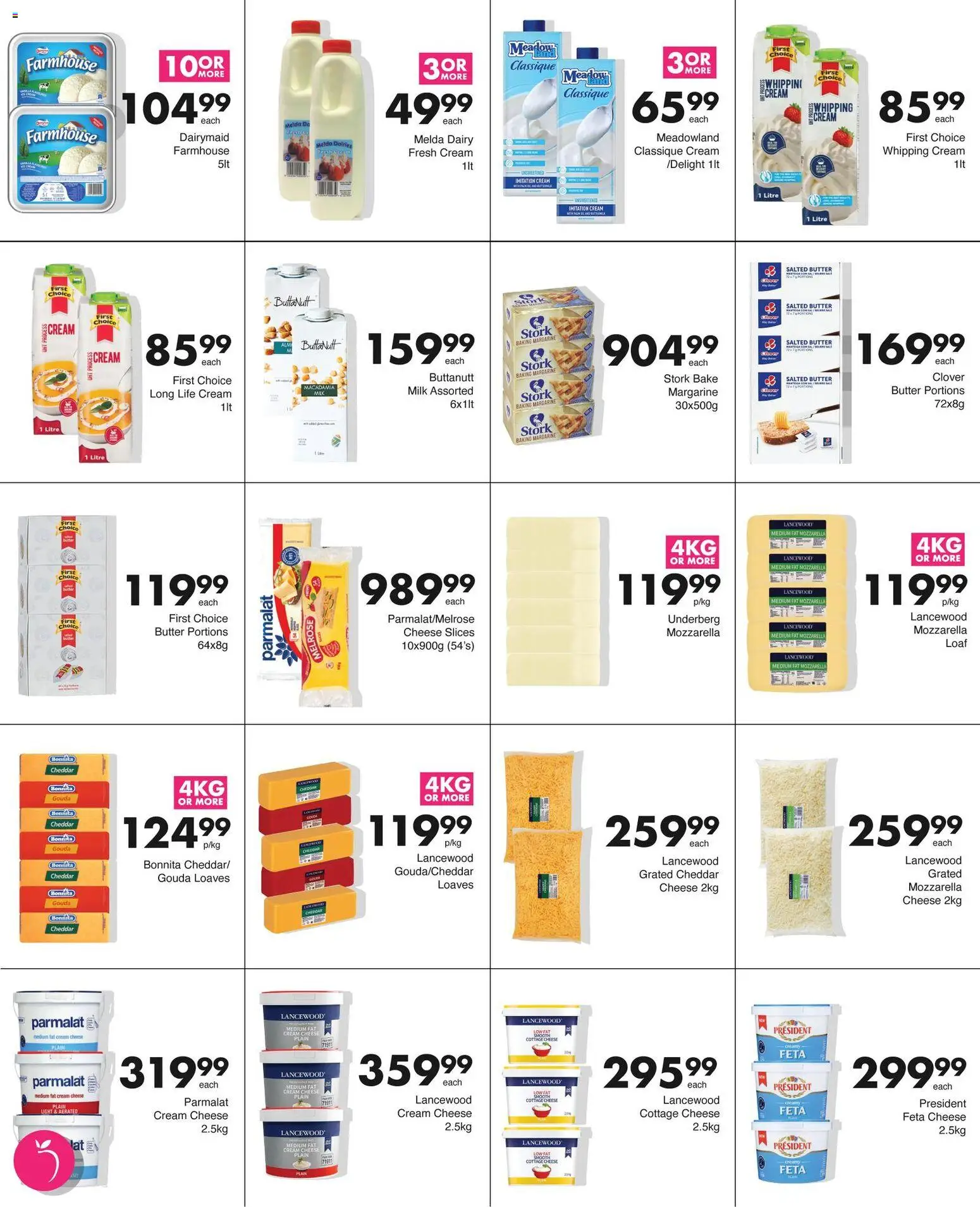 New Save catalogue – valid from 27.10.2025 | Page: 2 | Products: Milk, Butter, Cheese, Cottage cheese