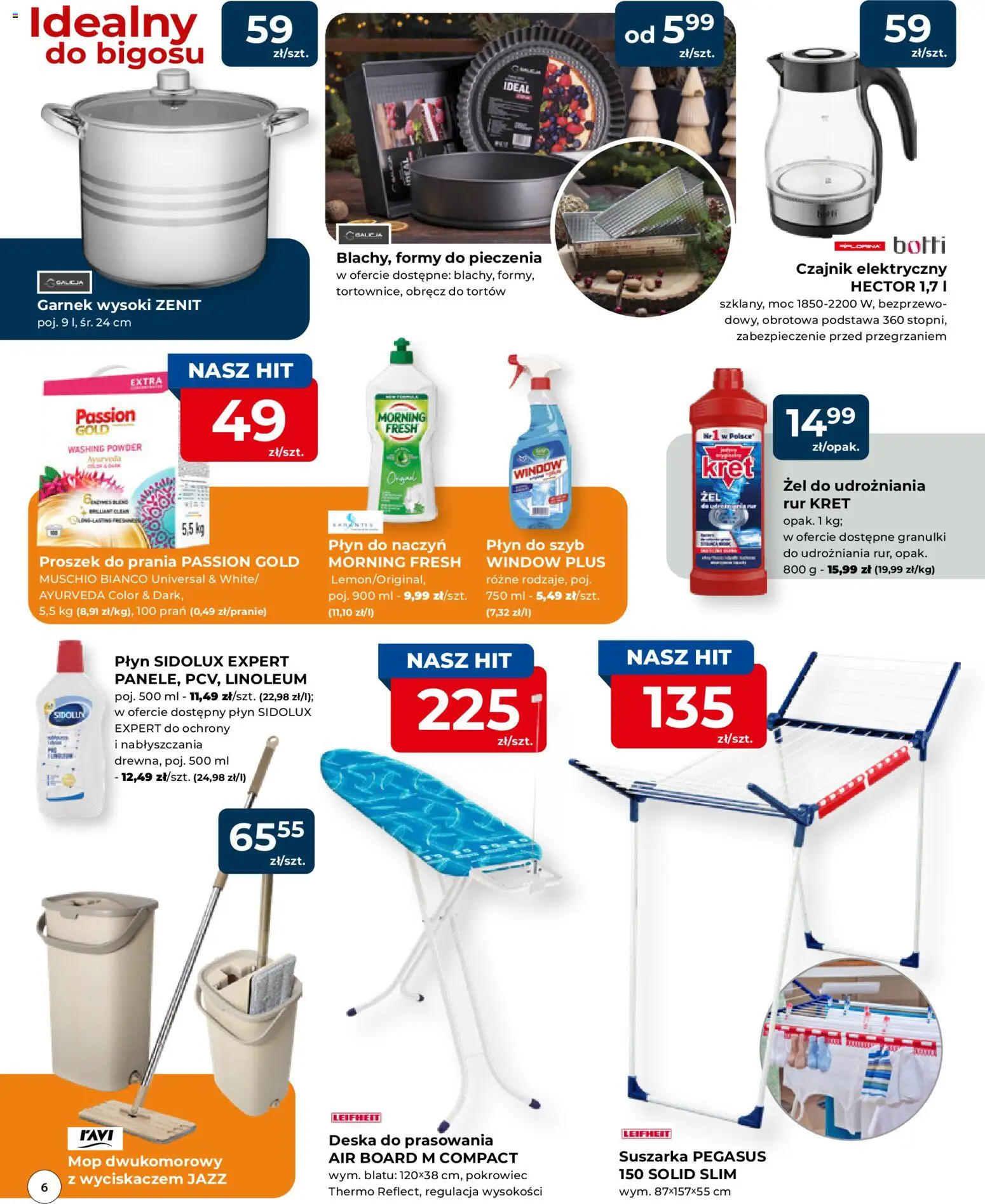 Mrówka Gazetka - Elbląg od 06.11.2025 | Strona: 6 | Produkty: Czajnik, Garnek, Deska do prasowania, Proszek do prania