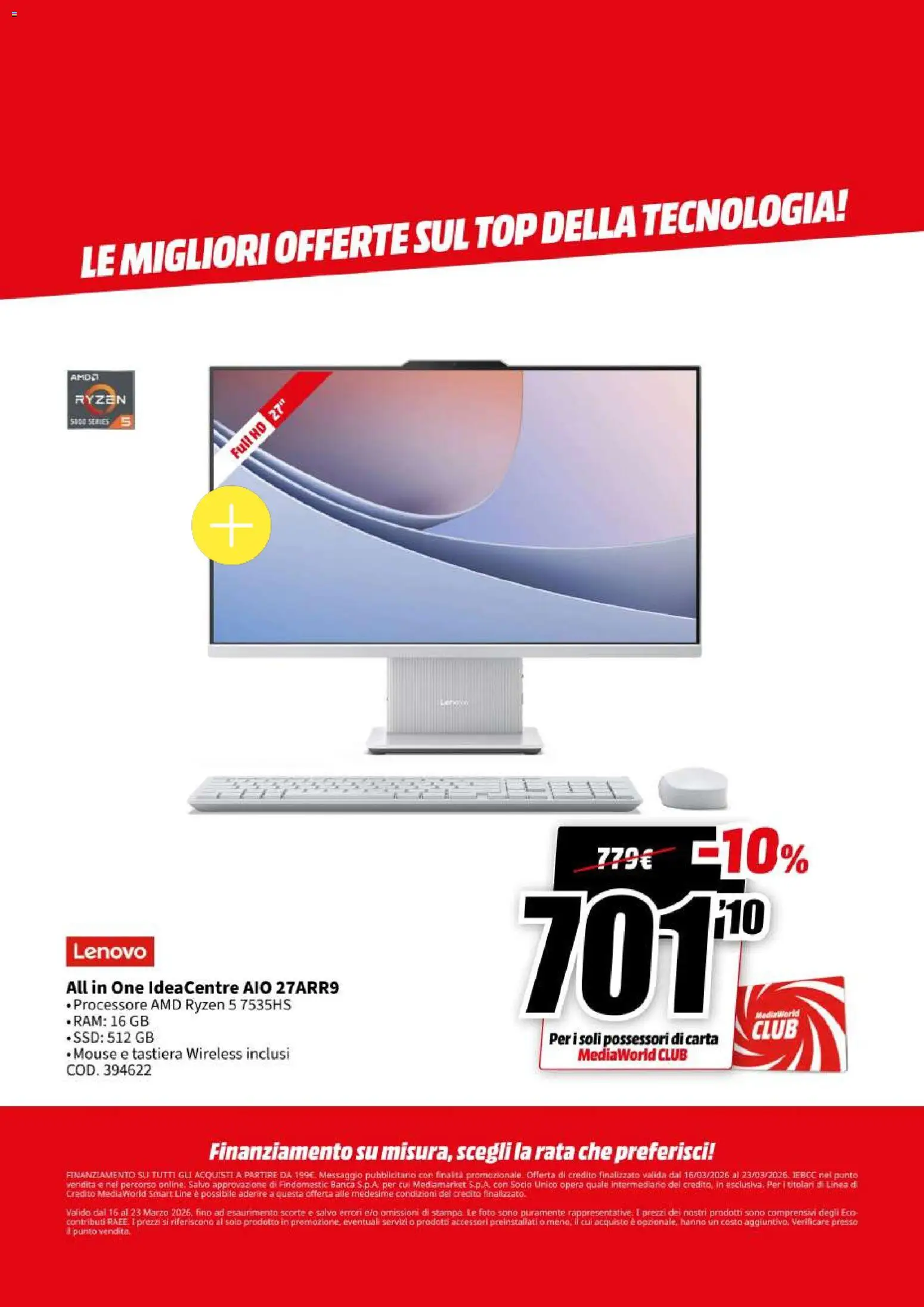 Volantino Media World del 16.03.2026 | Pagina: 18 | Prodotti: Top, Mouse, Tastiera
