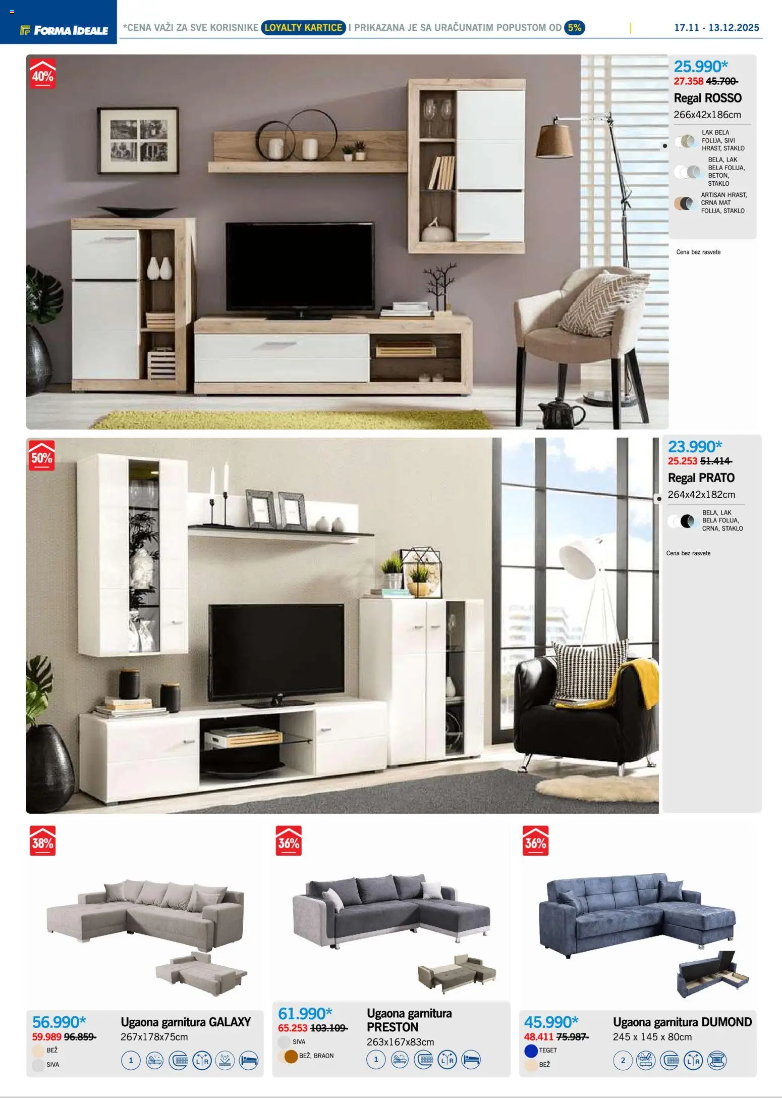 Forma Ideale katalog - važi od 17.11.2025 | Strana: 4 | Proizvode: Ugaona garnitura