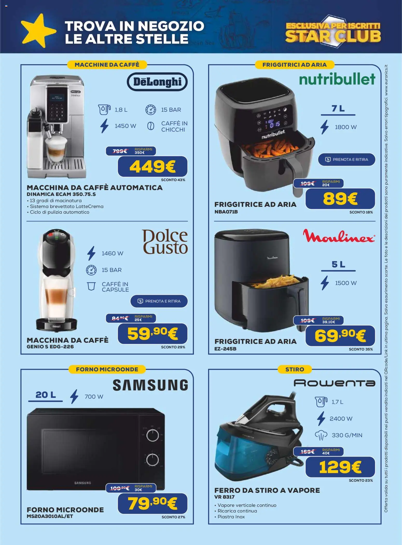 Volantino Euronics del 19.02.2026 | Pagina: 23 | Prodotti: Friggitrice ad aria, Forno, Friggitrice, Samsung