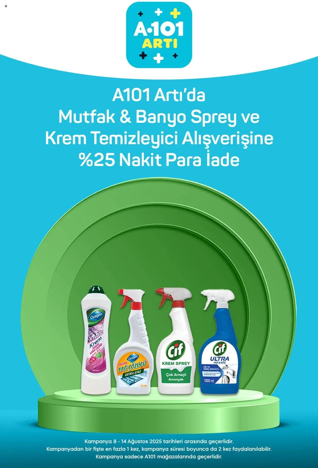 A101 Artı - 08.08.2025 tarihinden itibaren geçerlidir | Sayfa: 3 | Ürünler: Banyo, Krem, Yağ, Yağ çözücü