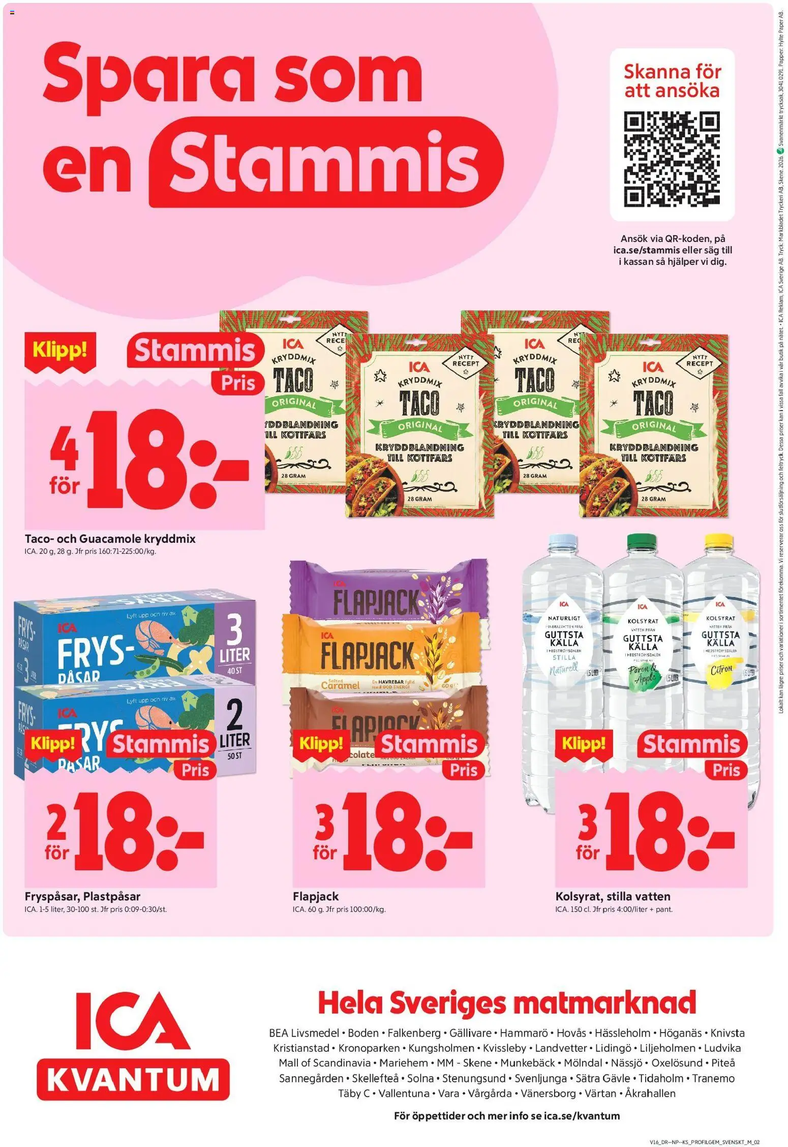 ICA Kvantum reklamblad aktuell från 13.04.2026 | Sida: 10 | Produkter: Såg, Mineralvatten, Äpple, Frys