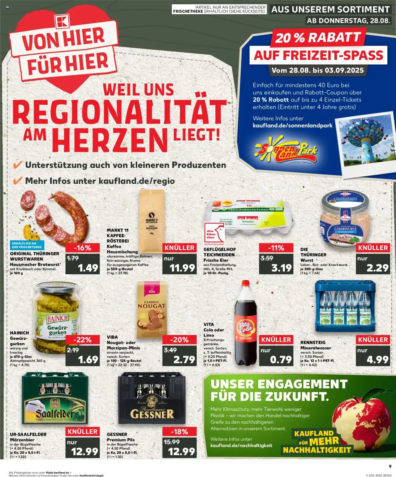 Kaufland prospekt Jena	 - gültig ab dem 28.08.2025 | Seite: 9 | Produkte: Cola, Eier, Pils, Mineralwasser