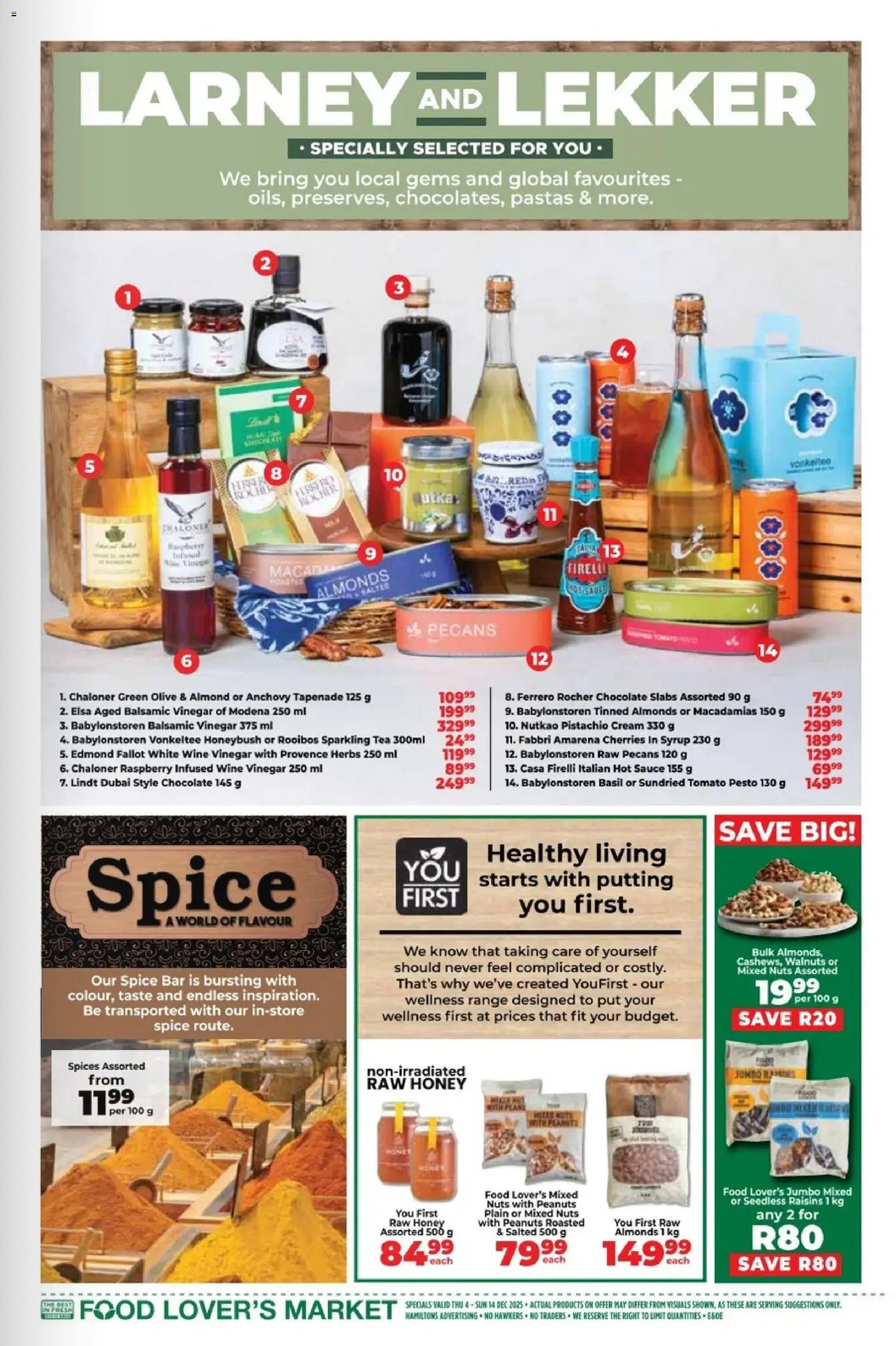 New Food Lover's Market catalogue – valid from 04.12.2025 | Page: 9 | Products: Nuts, Cream, Syrup, Herbs