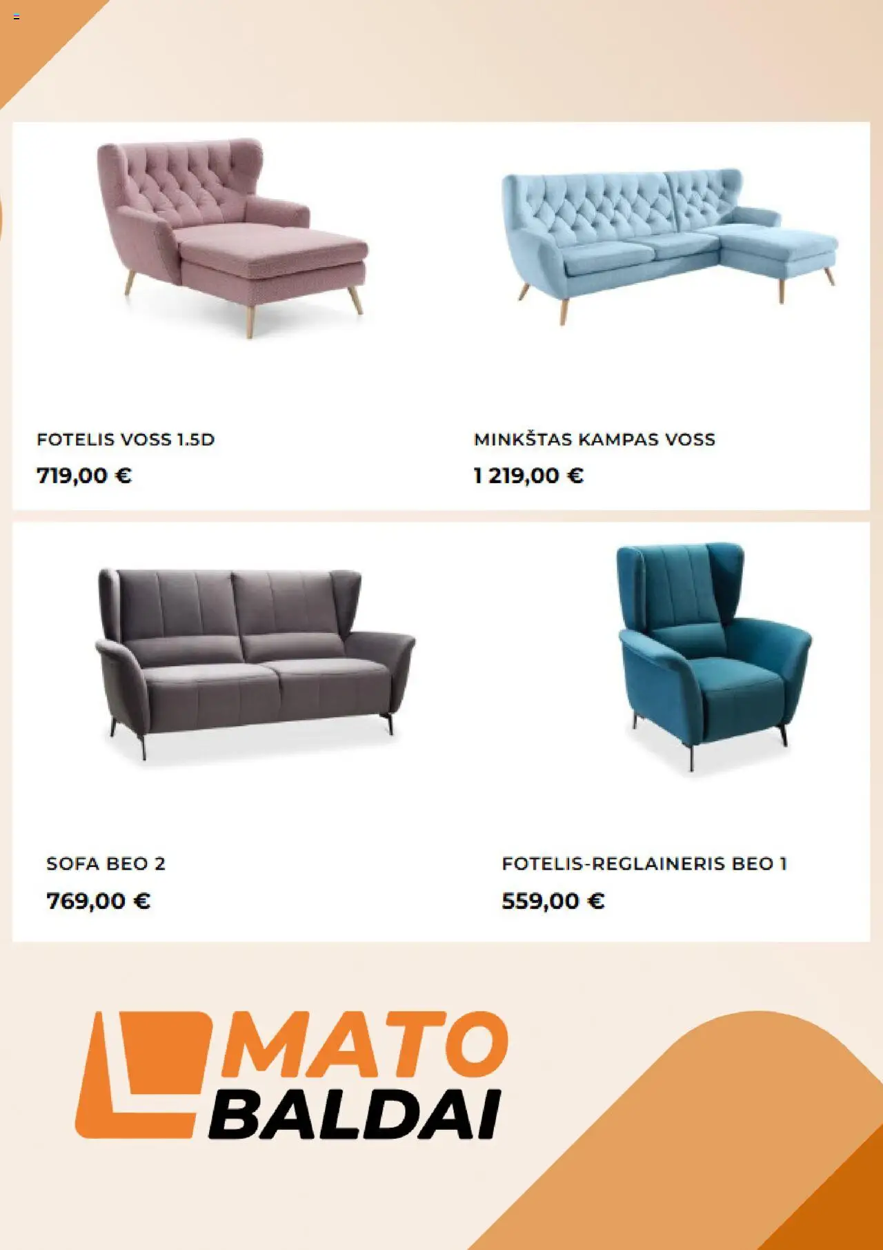 Mato Baldai Plius leidinys│galioja nuo 05.08.2025 | Puslapis: 4 | Prekių: Sofa, Fotelis