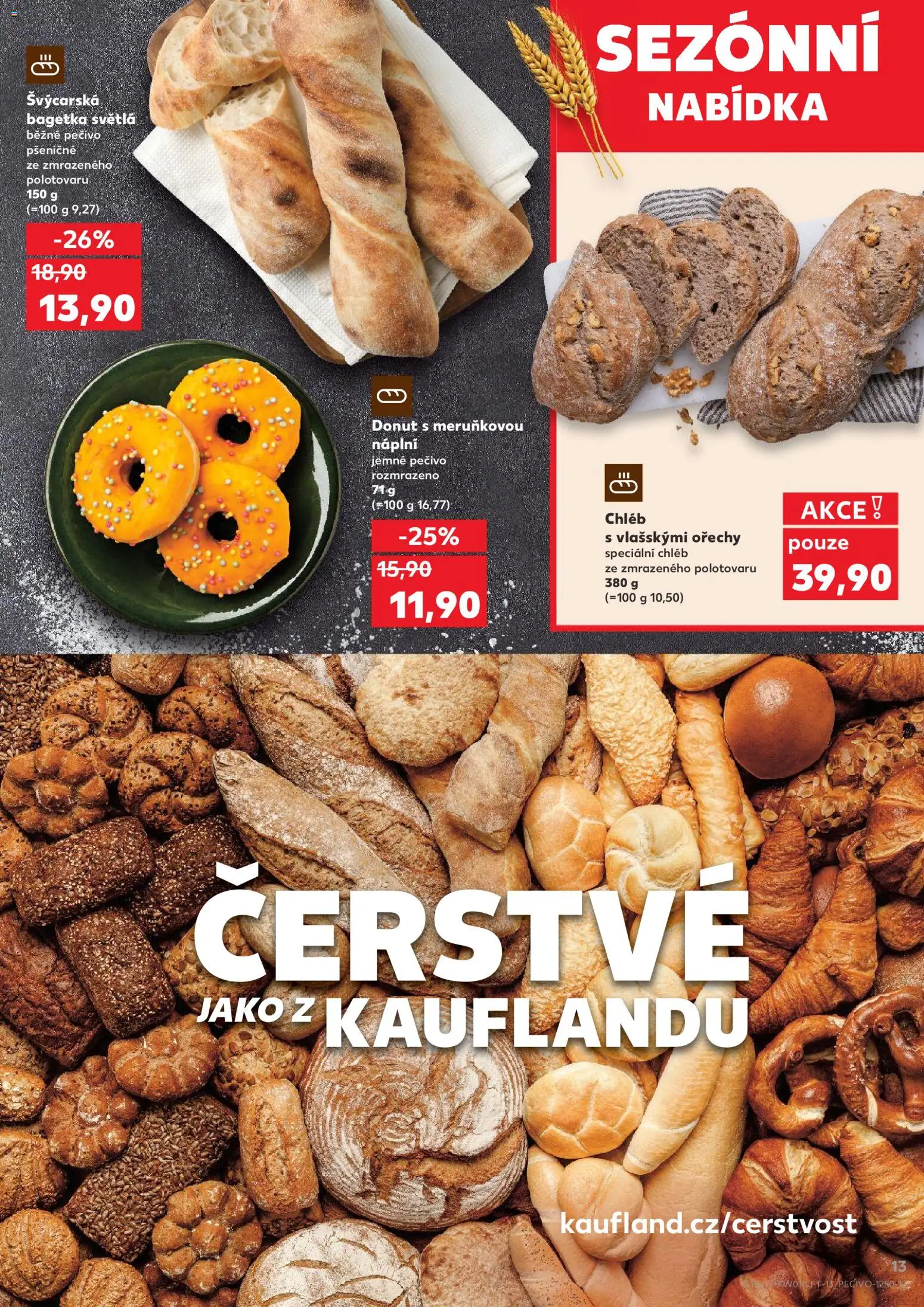 Kaufland leták - Praha 4 od 02.01.2026 | Strana: 13 | Produkty: Donut, Chléb, Ořechy, Pečivo