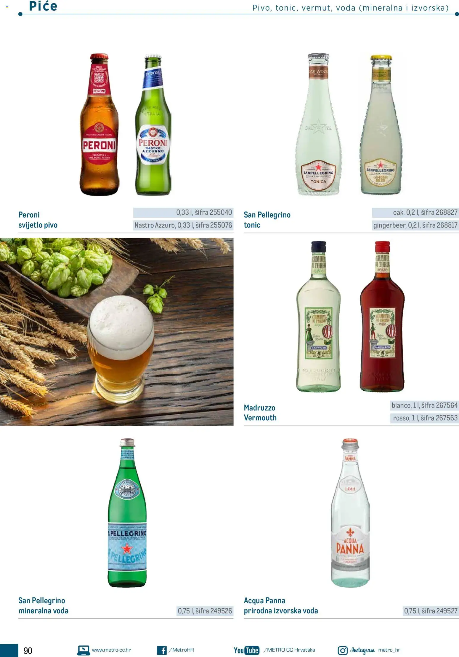 Metro katalog | vrijedi od 05.03.2026 | Stranica: 90 | Proizvodi: Mineralna voda, Pivo, Voda, Tonic