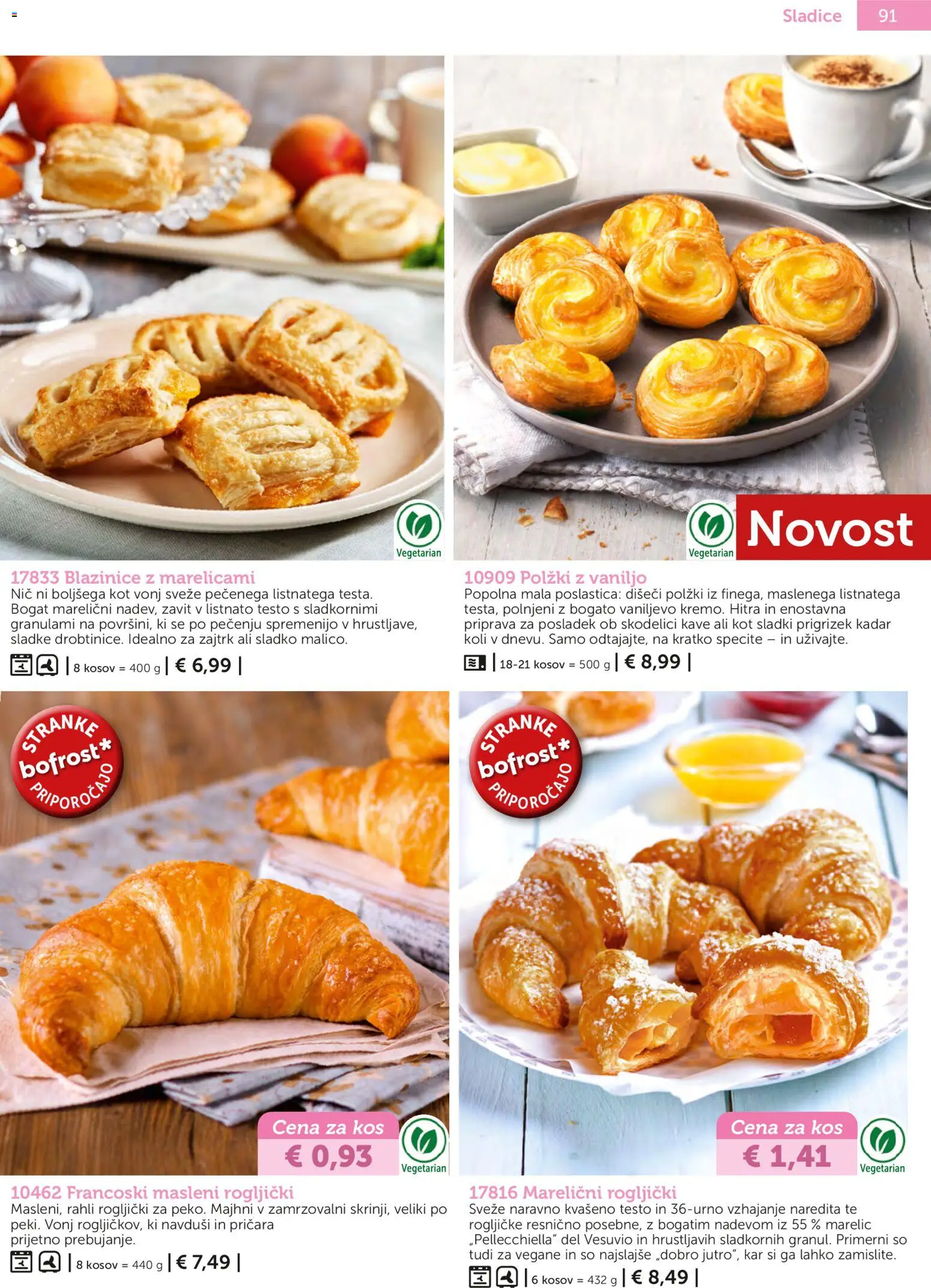 Novi Bofrost katalog ponudbe – veljaven od 04.03.2026 | Stran: 91 | Izdelki: Rogljički, Kos