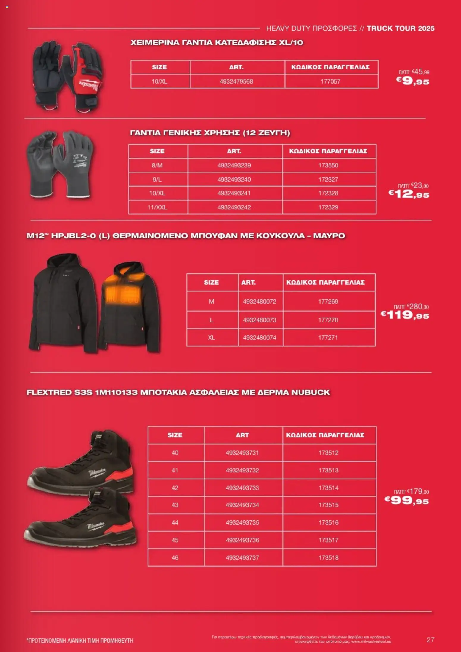 Mangas Home Improvement - Powertools Milwaukee Red Truck Tour 2025 – σε ισχύ από 29.11.2025 | Σελίδα: 27