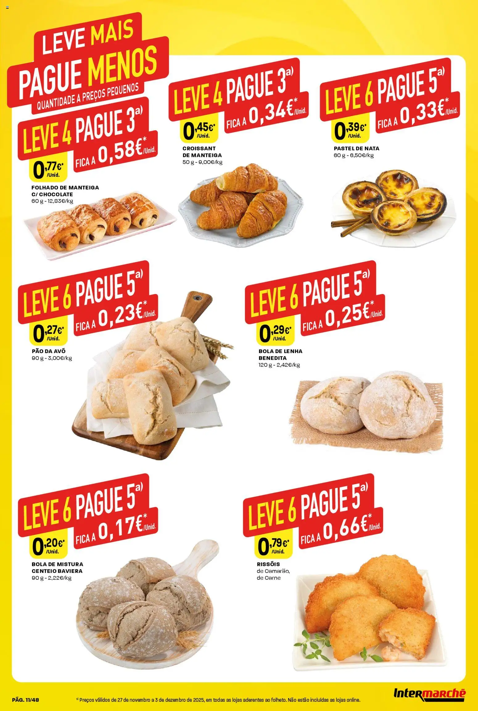 Intermarché - Black Friday │ válido de 27.11.2025 | Página: 11 | Produtos: Manteiga, Pão, Chocolate, Carne