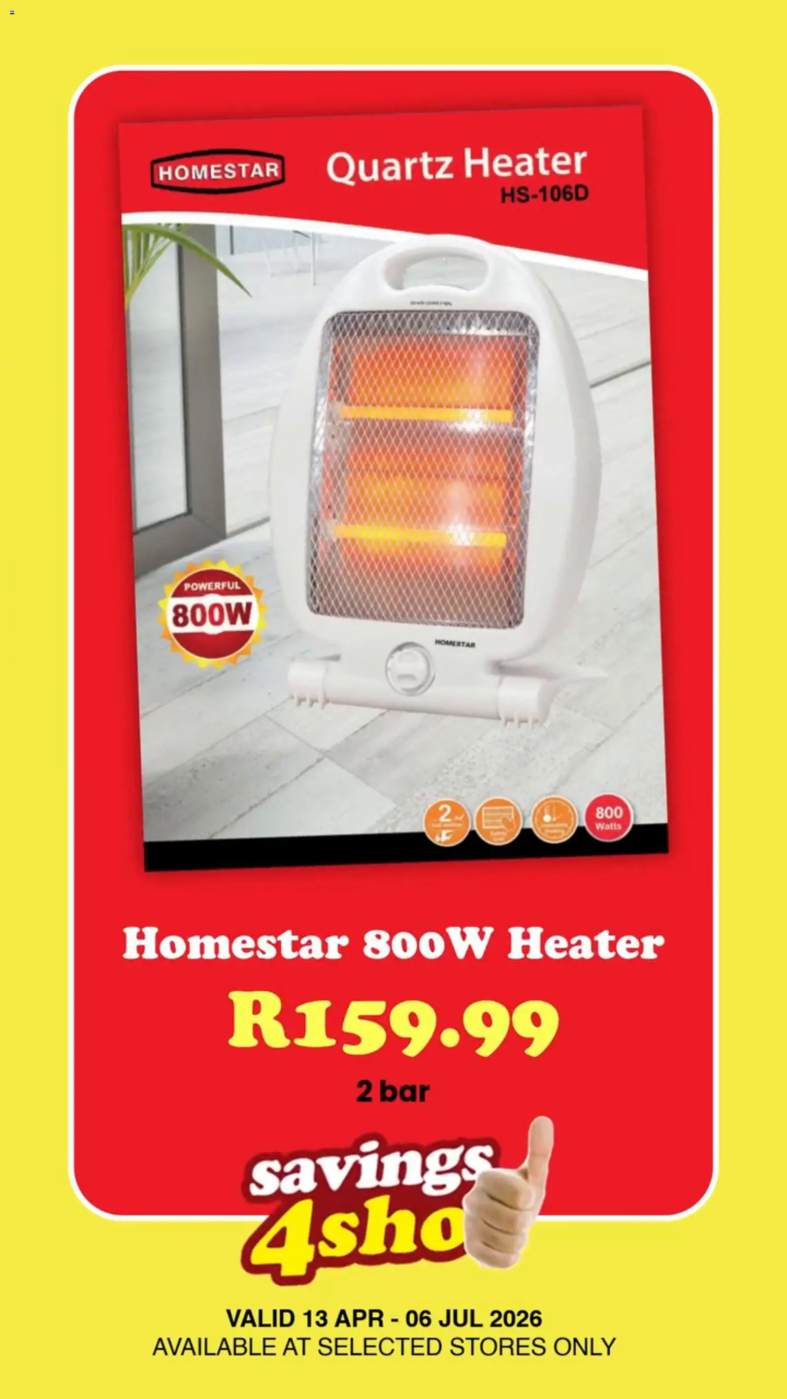 New Check Save catalogue – valid from 13.04.2026 | Page: 4 | Products: Heater