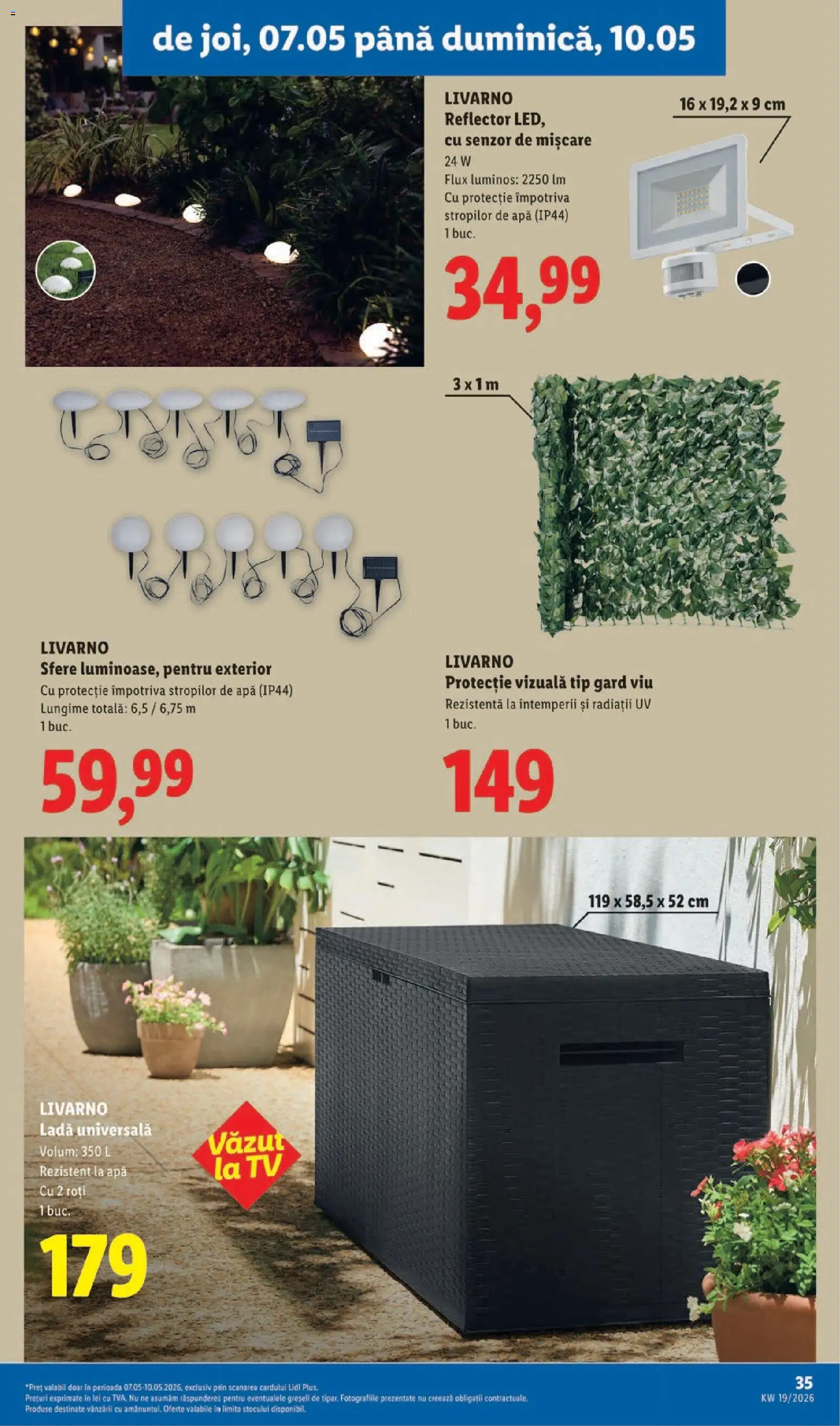 Noul catalog Lidl – valabil de la 04.05.2026 | Pagină: 35 | Produse: T cetveli, Babak, Apă