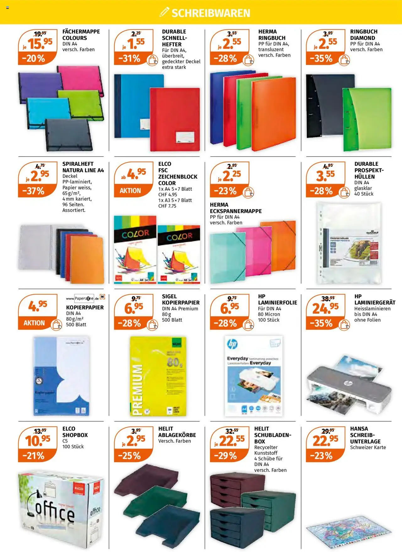 Müller Aktionen Schreibwaren & Bürobedarf – gültig ab 02.10.2025 | Seite: 2 | Produkte: Box, Notebook, Laminator, HP