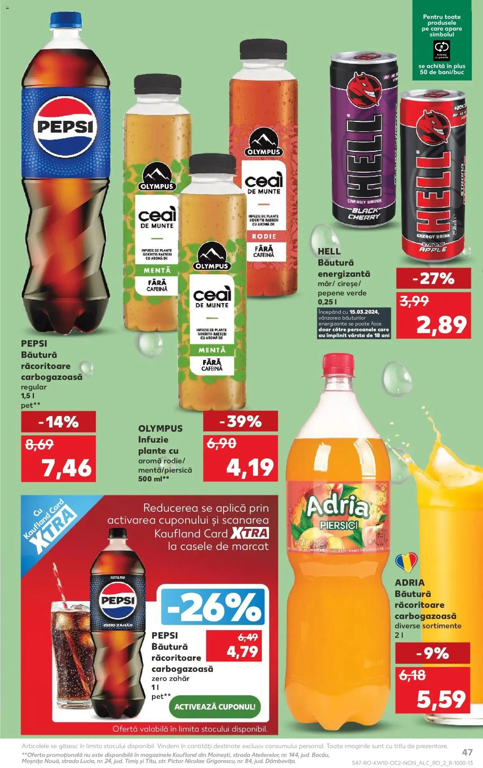 Noul catalog Kaufland – valabil de la 04.03.2026 | Pagină: 47 | Produse: Pepene Verde, Apple, Ceai, Zahăr