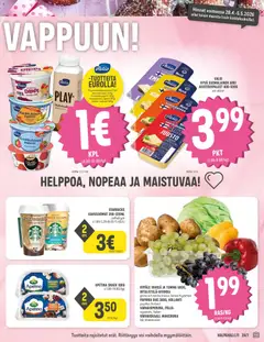 Halpa Halli-mainoslehti voimassa 28.04.2026 alkaen | Sivu: 3 | Tuotteet: Mousse, Paprika, Voi, Juusto