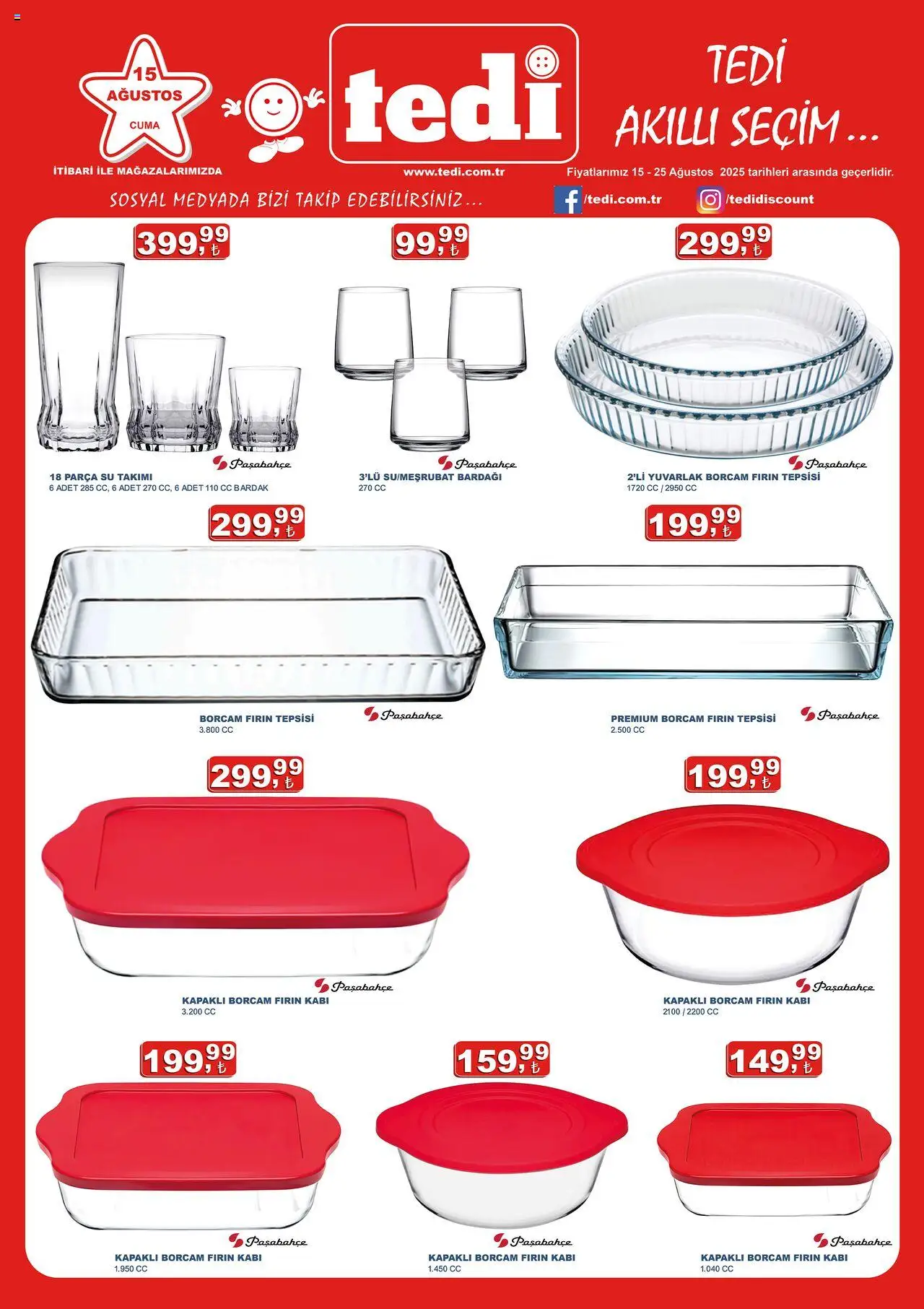 Tedi Katalog - 15.08.2025 tarihinden itibaren geçerlidir | Sayfa: 1 | Ürünler: Su, Zselatin, Fırın