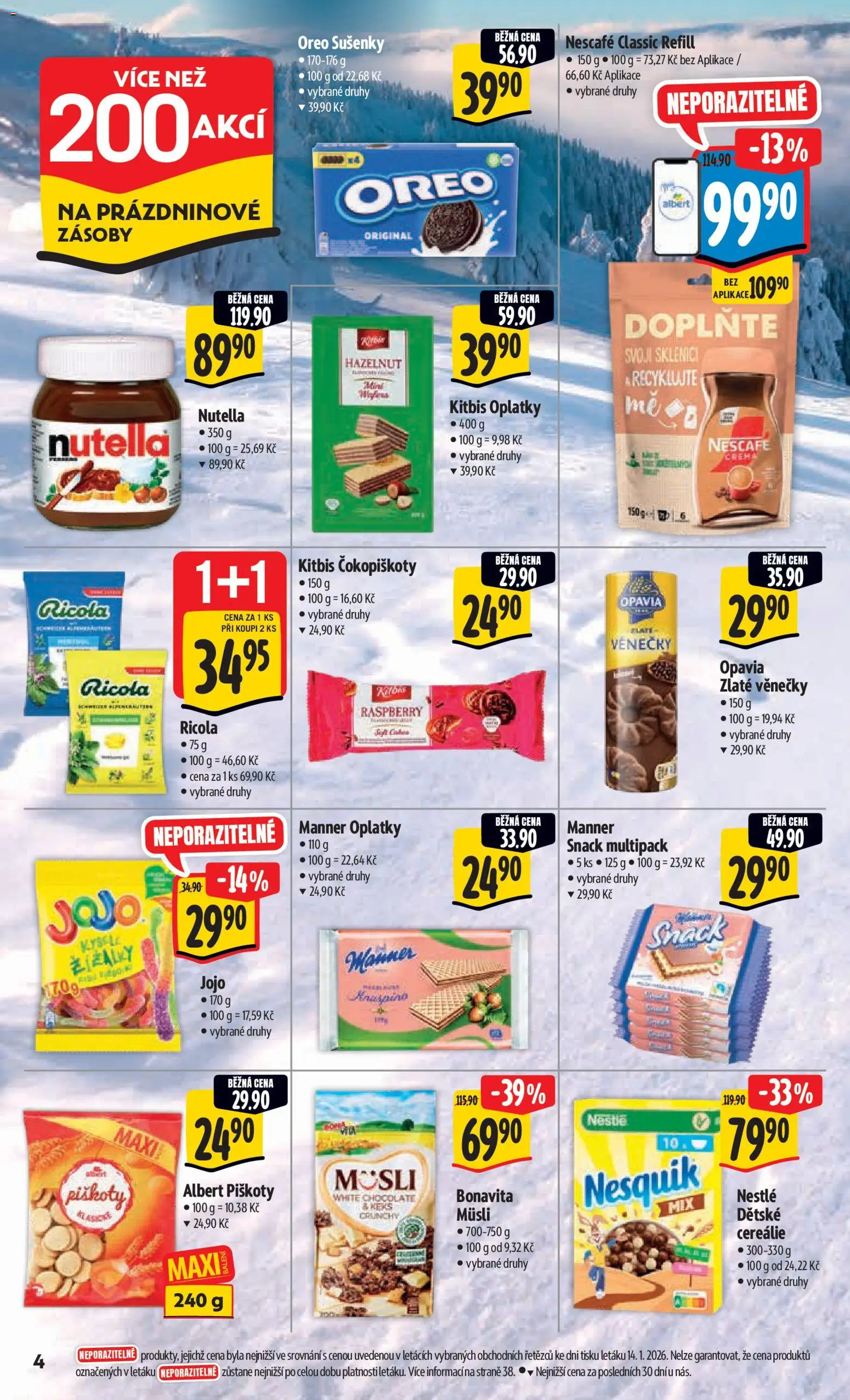 Albert leták - Hypermarket od 21.01.2026 | Strana: 9 | Produkty: Cereálie, Nescafé, Crema, Oreo