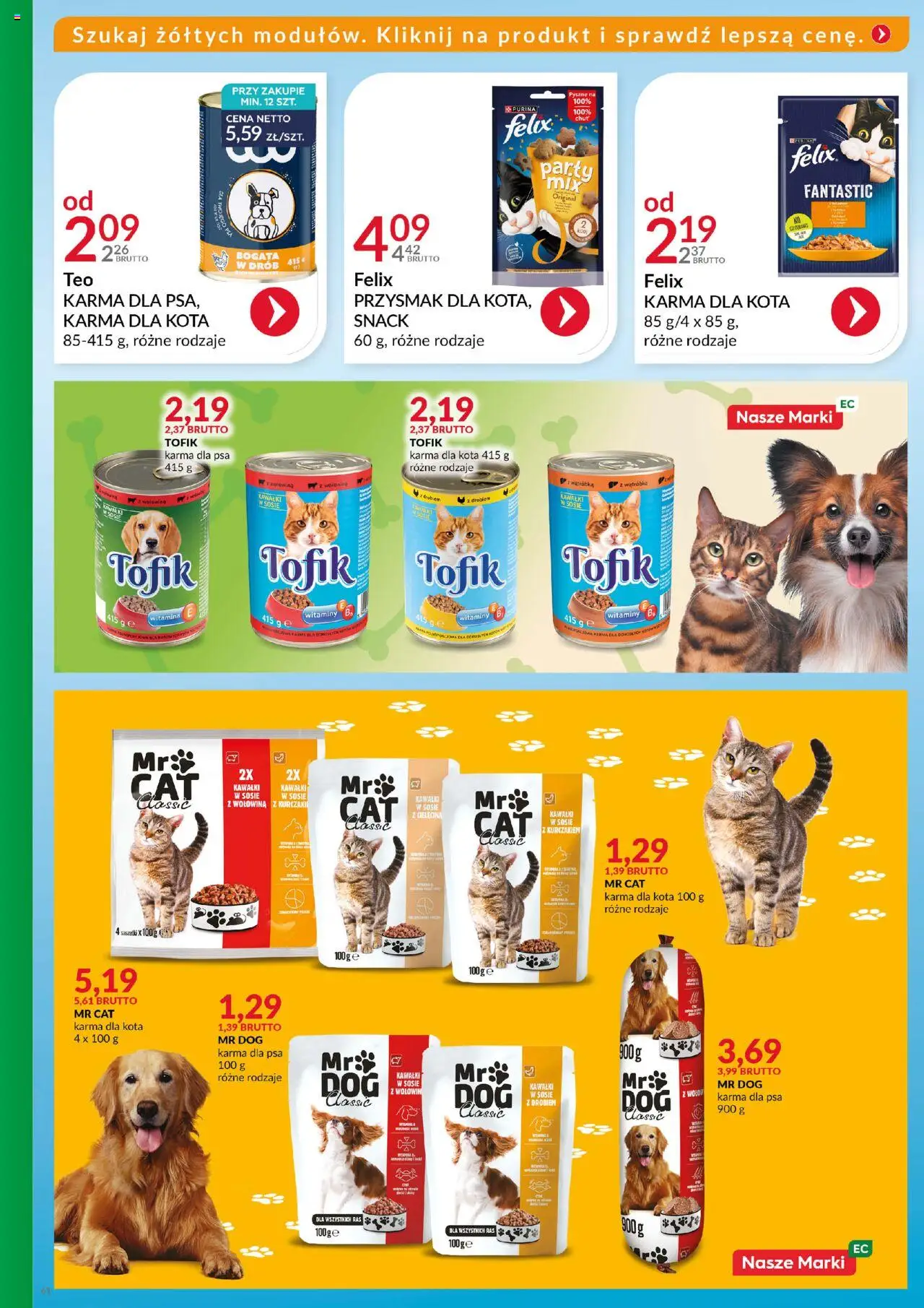 Eurocash Gazetka - Katalog Artykułów Spożywczych od 19.10.2025 | Strona: 61 | Produkty: Wątróbka, Karma dla kota, Karma dla psa, Wołowina